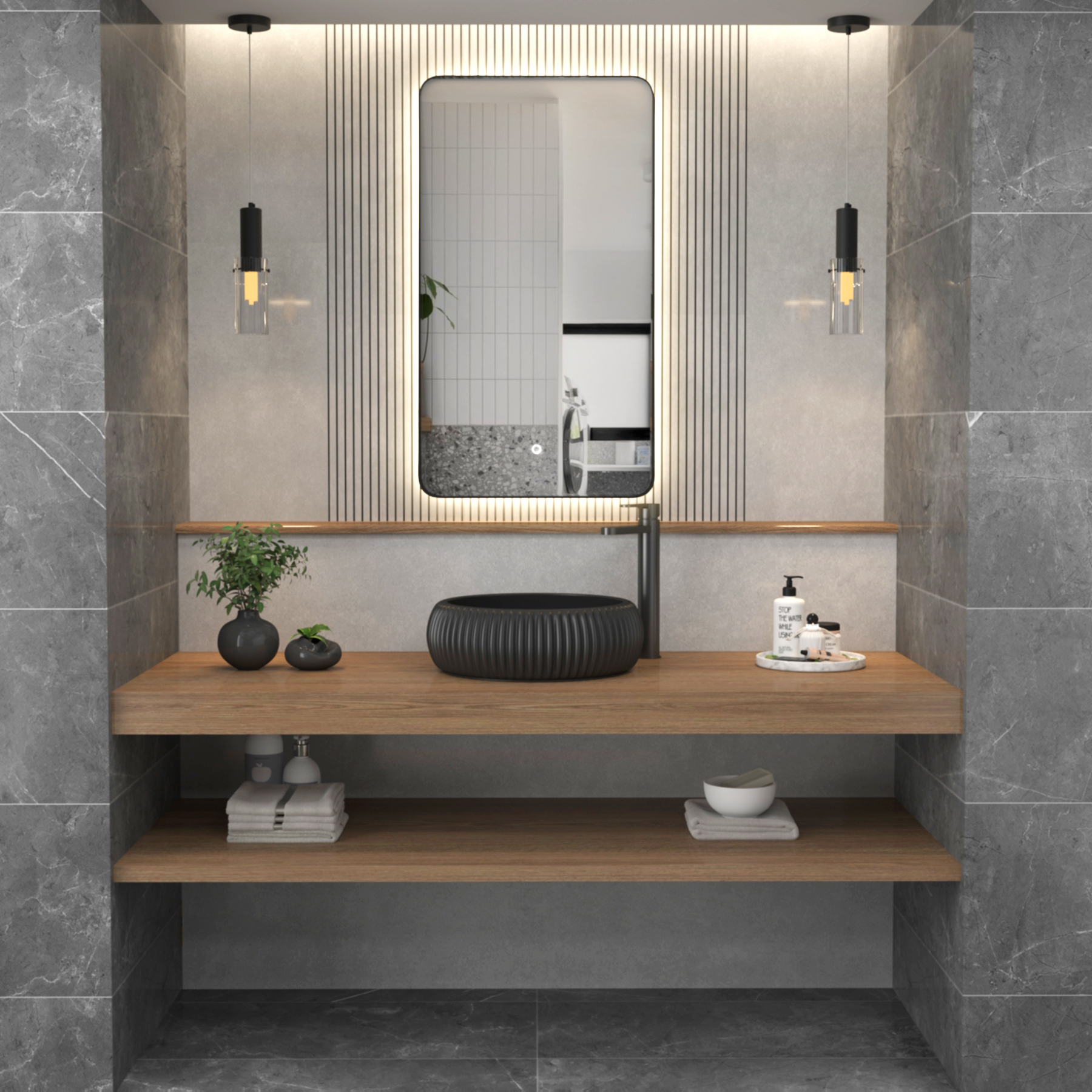 Verona 900 x 500mm Backlit LED Illuminated Framed Mirror with Demister Pad & Touch Sensor  - Multiple Colours
