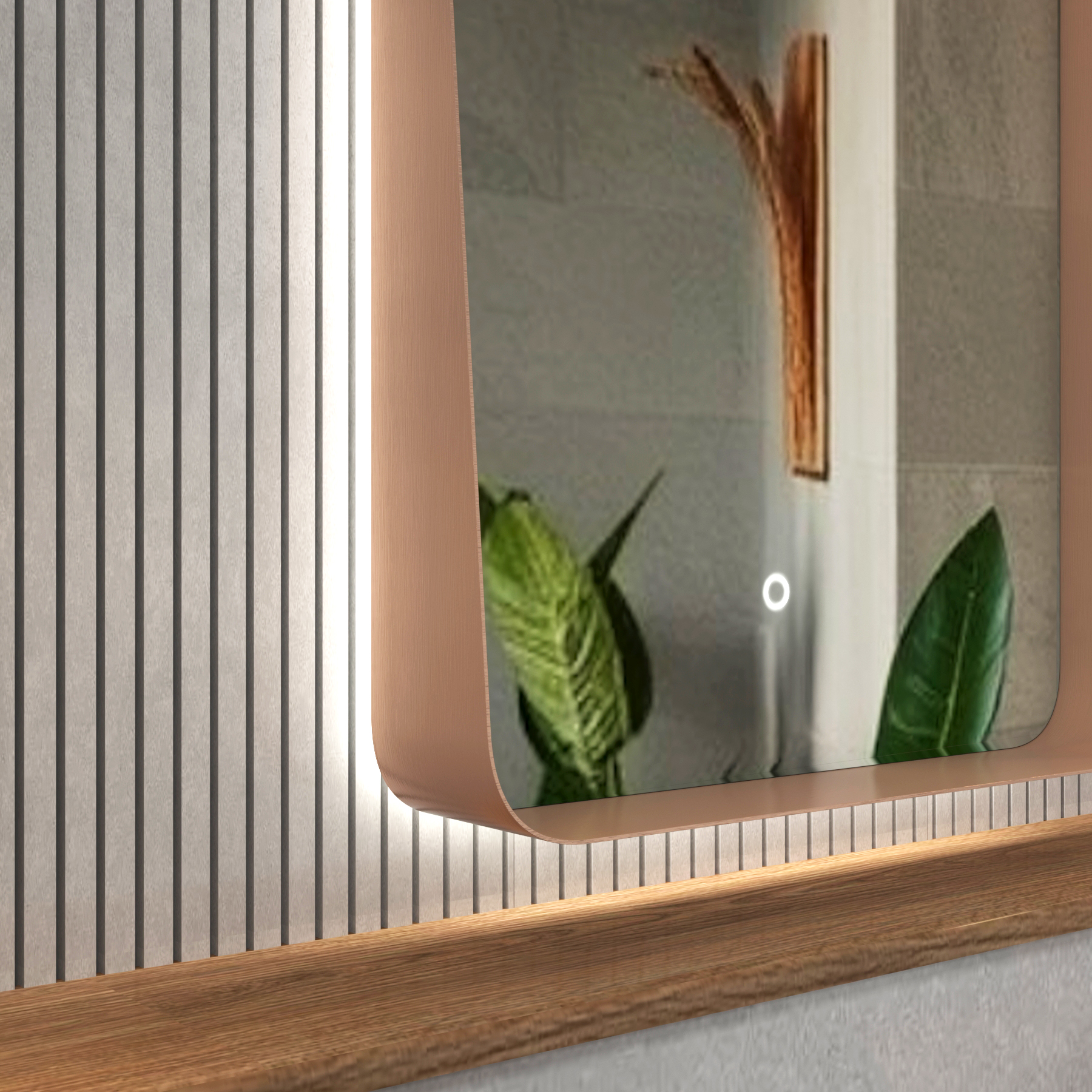 Verona 900 x 500mm Backlit LED Illuminated Framed Mirror with Demister Pad & Touch Sensor  - Multiple Colours