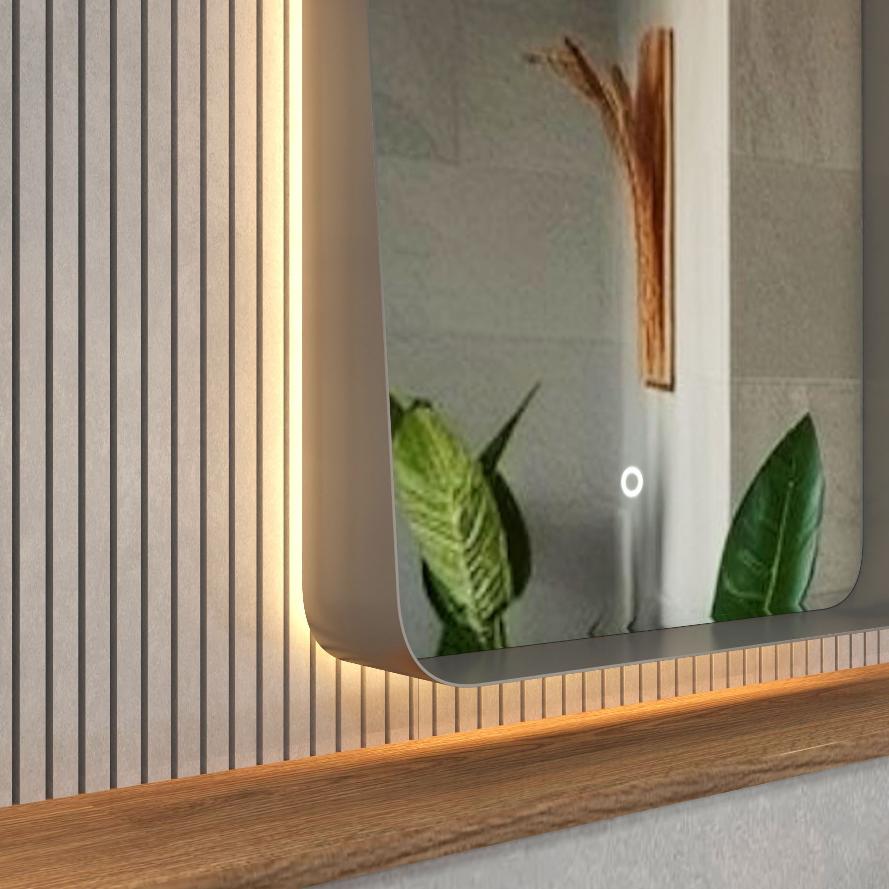 Verona 900 x 500mm Backlit LED Illuminated Framed Mirror with Demister Pad & Touch Sensor  - Multiple Colours