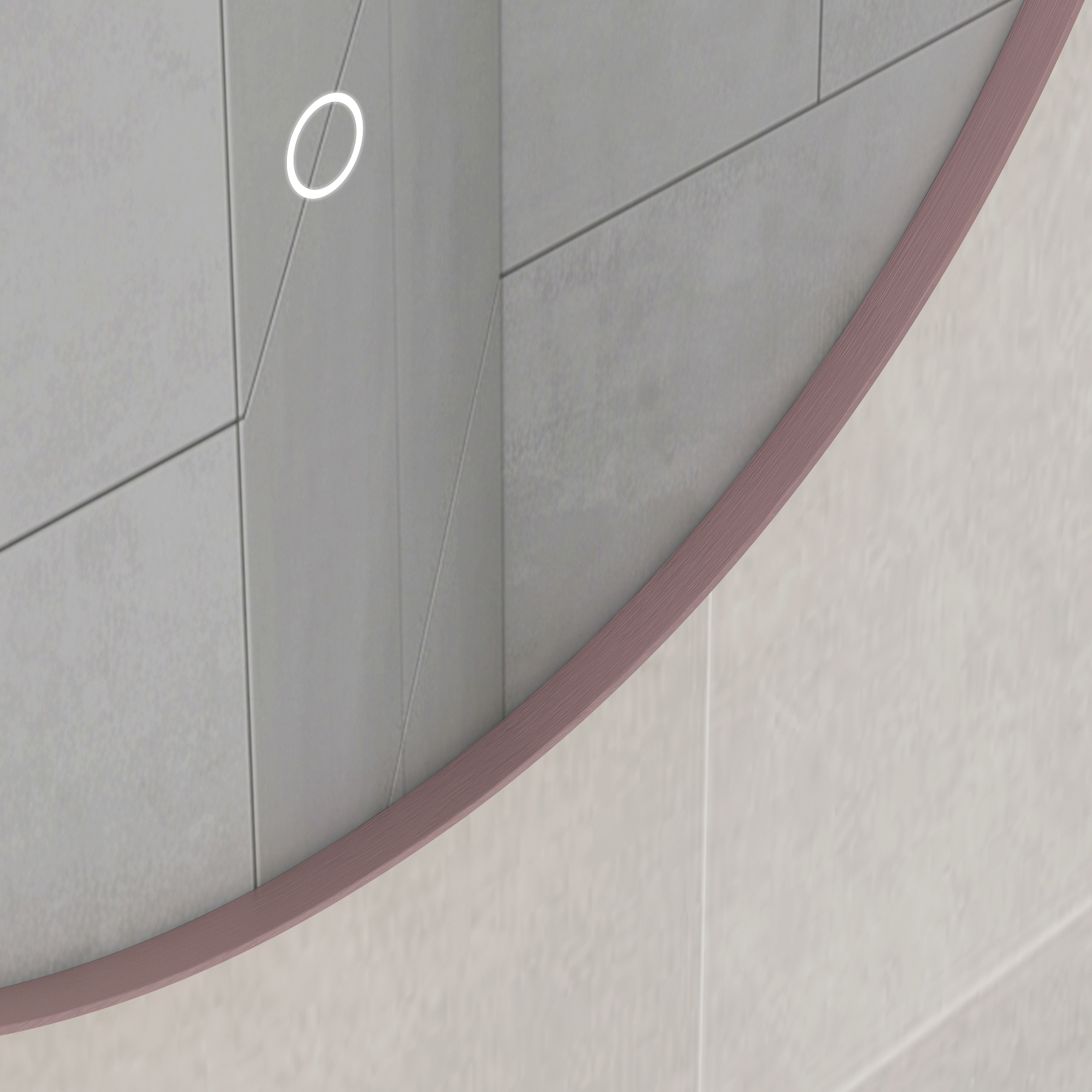Luton 450 x 900mm Brushed Bronze Backlit LED Illuminated Framed Mirror with Demister Pad & Touch Sensor - Capsule