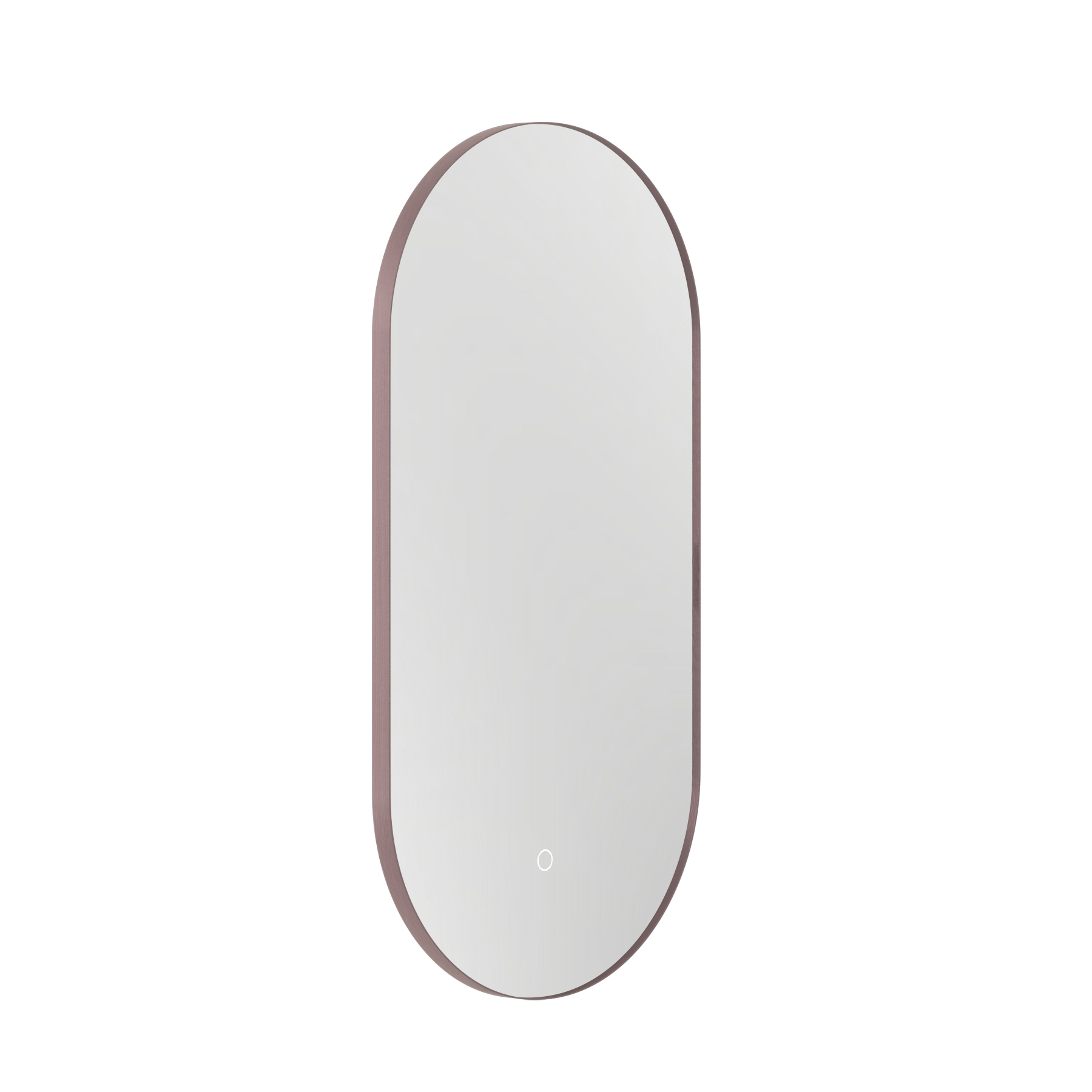 Luton 450 x 900mm Brushed Bronze Backlit LED Illuminated Framed Mirror with Demister Pad & Touch Sensor - Capsule
