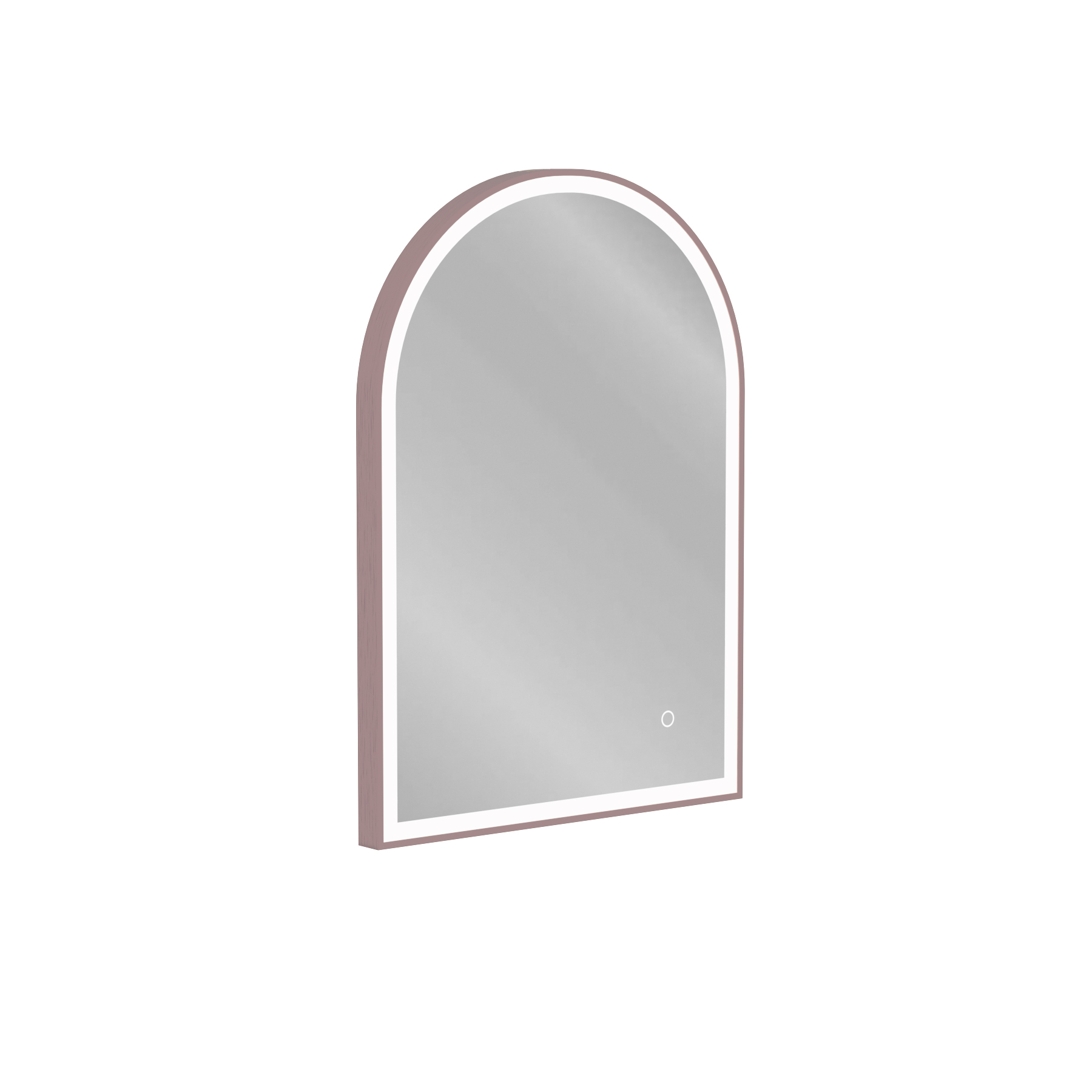 Venice 500 x 700mm Brushed Bronze Frontlit Arched Framed LED Illuminated Bathroom Mirror with Touch Sensor