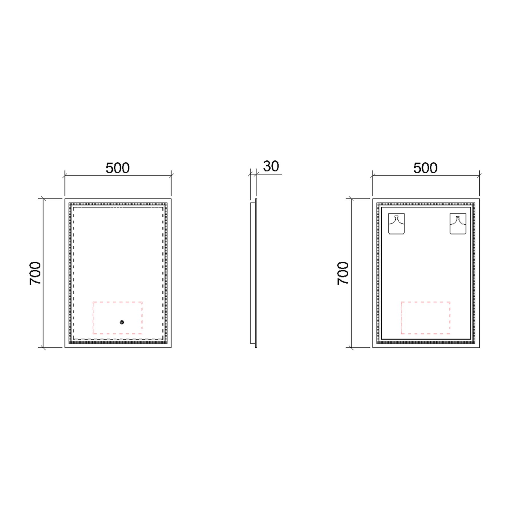 Oslo 500 x 700mm LED Mirror with Touch Sensor & Anti-Fog