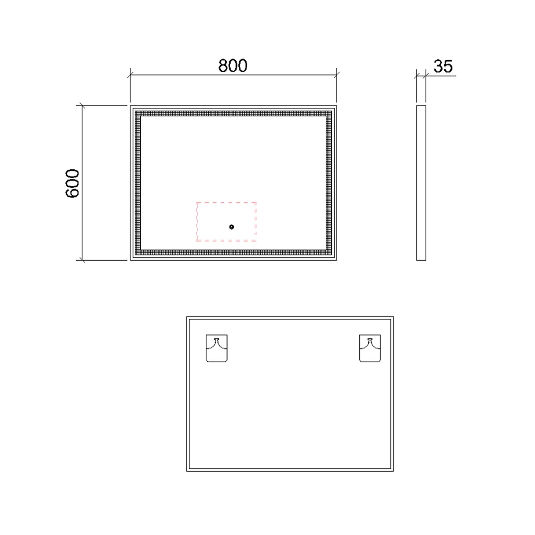 Oslo 800 x 600mm Chrome LED Illuminated Framed Mirror with Demister Pad & Touch Sensor