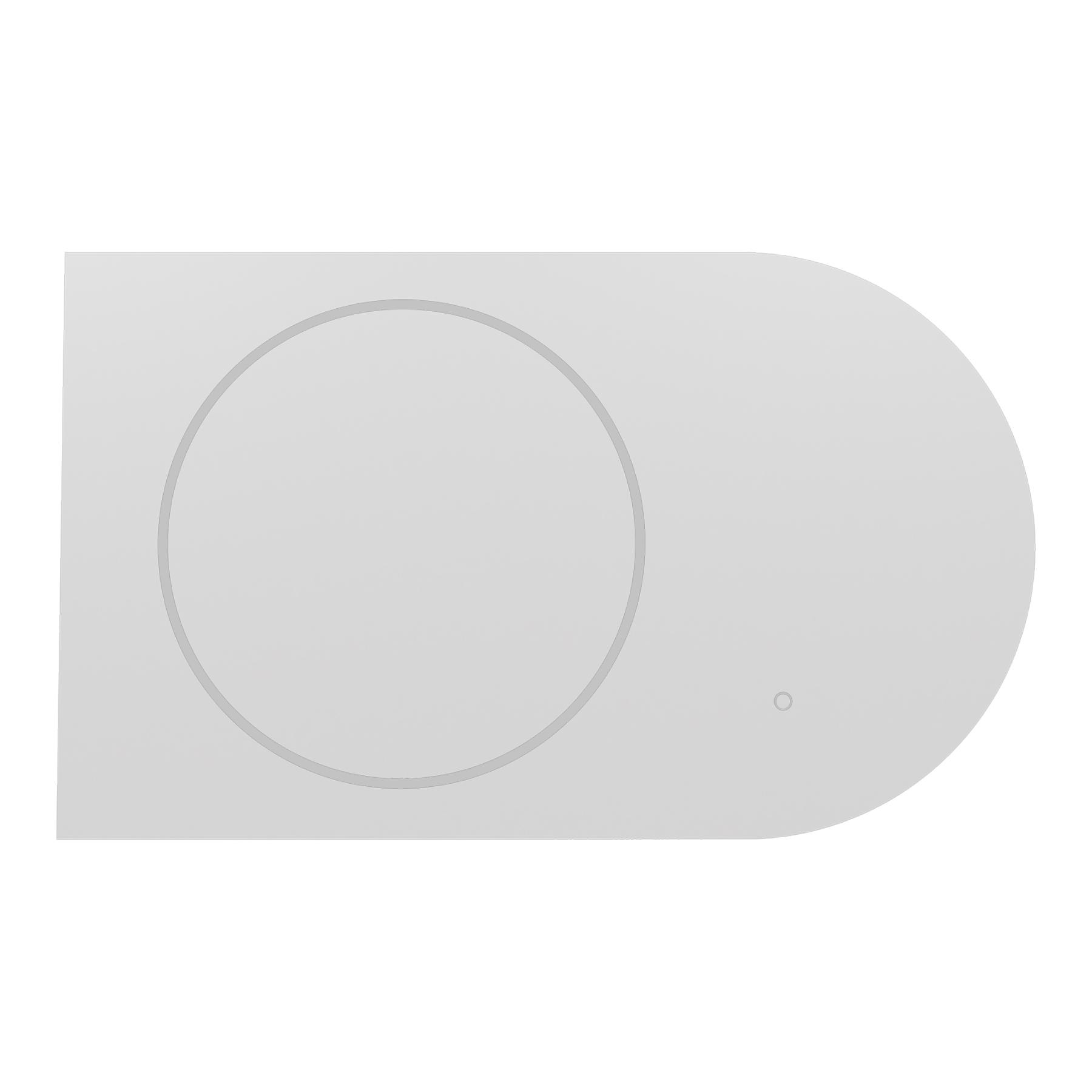 Avalon 1000 x 600mm Backlit LED Illuminated Frameless Round Twin Mirror with Demister Pad & Touch Sensor