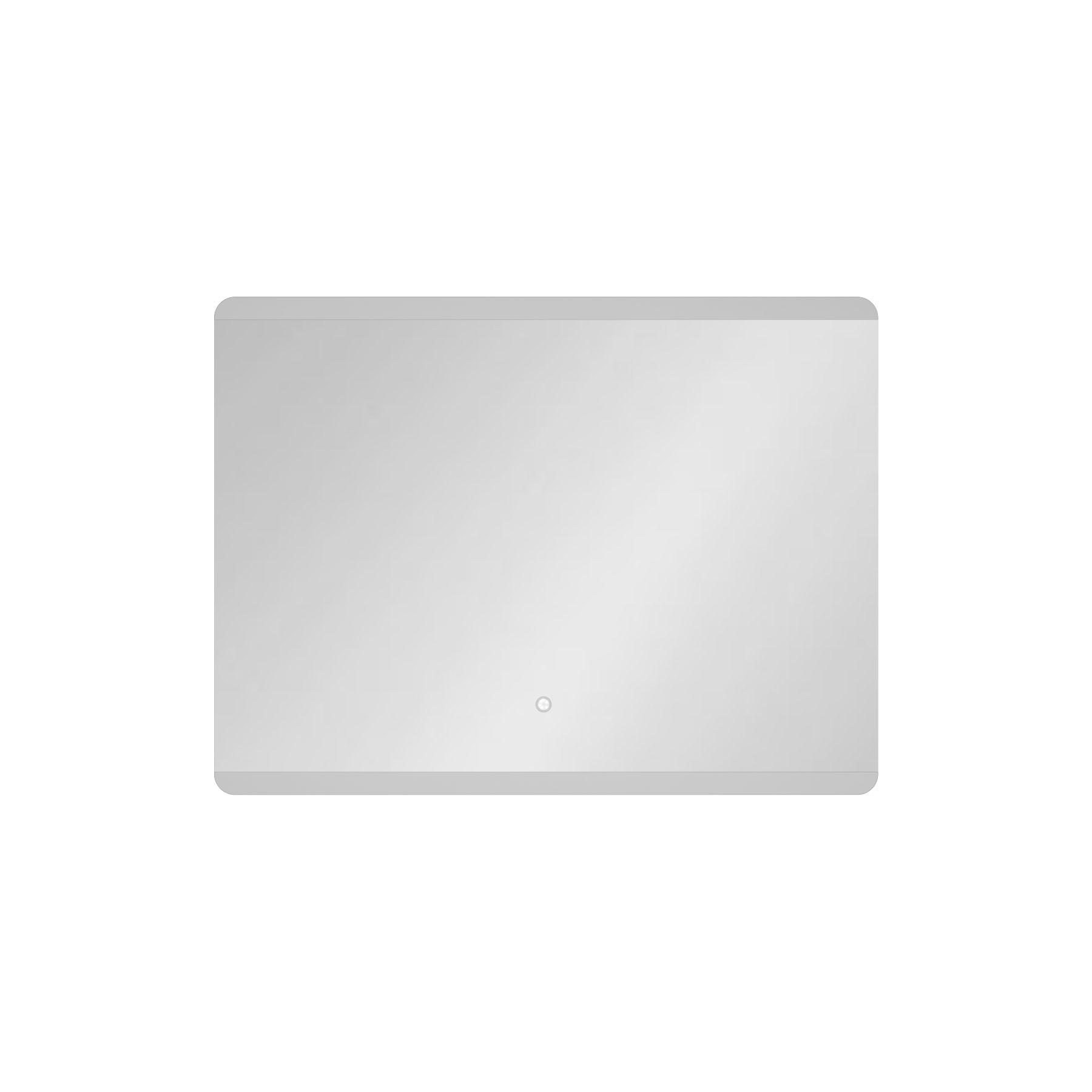 Kyoto 800 x 600mm Backlit LED Illuminated Frameless Rectangular Mirror with Demister Pad & Touch Sensor