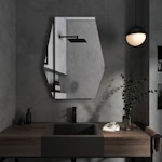 Modern Abacus Frameless LED Illuminated Bathroom Mirror with Anti-Fog