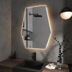 Modern Abacus 600 x 800mm LED Illuminated Bathroom Mirror - Anti-Fog