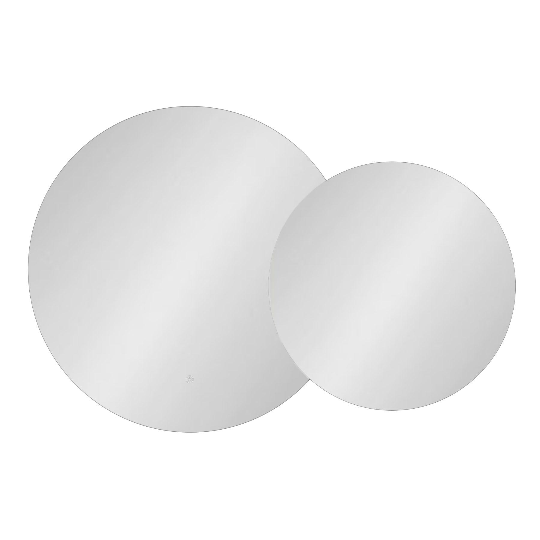 Enso 800 x 600mm Backlit LED Illuminated Frameless Round Mirror with Demister Pad & Touch Sensor