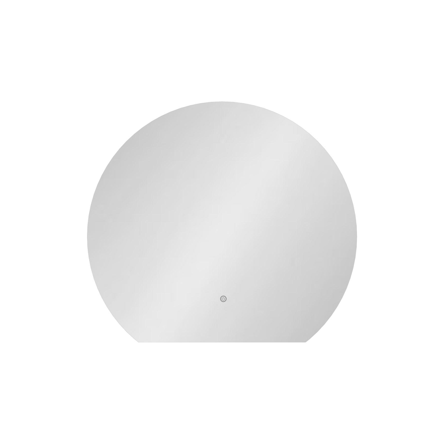 Enso 600 x 600mm Backlit LED Illuminated Frameless Round Undercut Mirror with Demister Pad & Touch Sensor