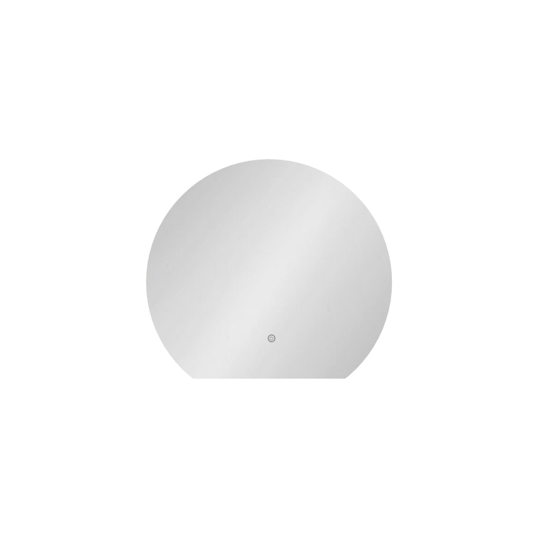 Enso 800 x 800mm Backlit LED Illuminated Frameless Round Undercut Mirror with Demister Pad & Touch Sensor