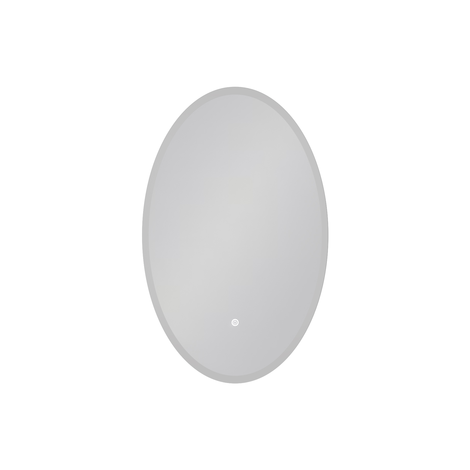 Aspen 500 x 800mm Backlit LED Illuminated Frameless Oval Mirror with Demister Pad & Touch Sensor