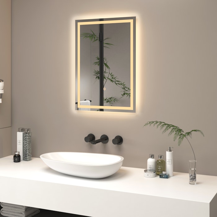 Oslo Rectangular LED Illuminated Bathroom Anti-Fog Mirror
