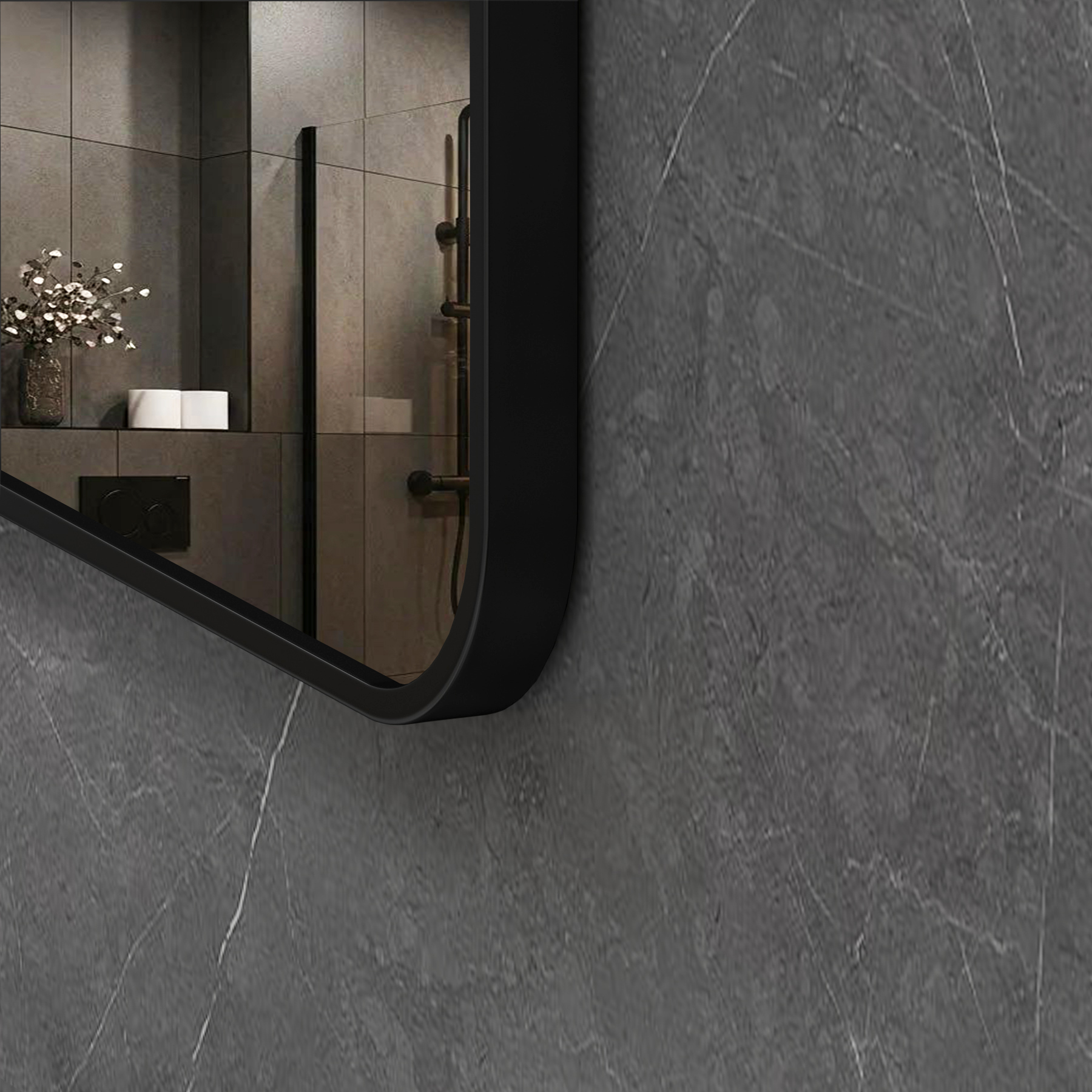 Elmore Framed Bathroom Mirror Rectangular Minimalist Design - Multiple Colours & Sizes