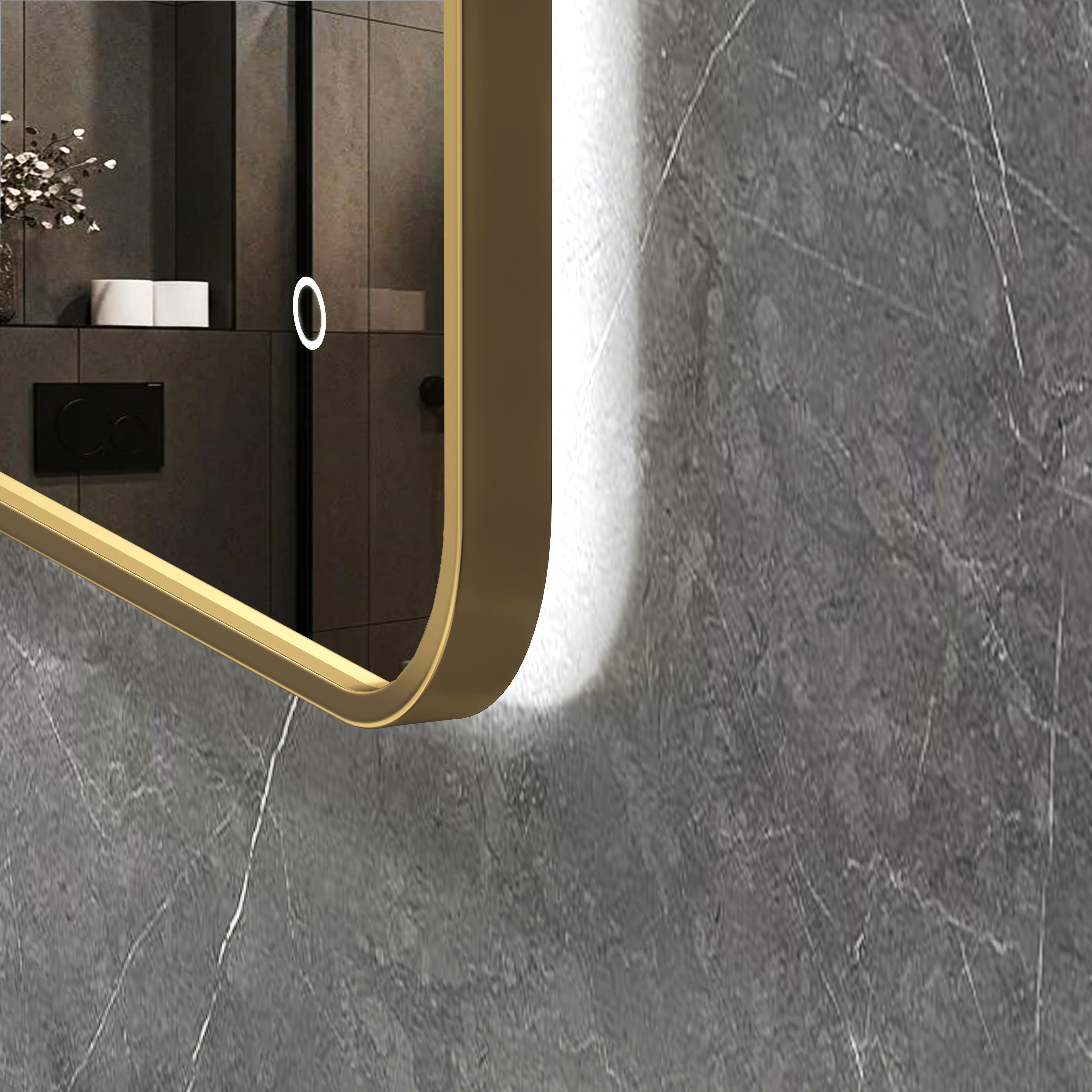 Luton Backlit LED Illuminated Framed Bathroom Mirror with Demister Pad & Touch Sensor  - Multiple Colours & Sizes