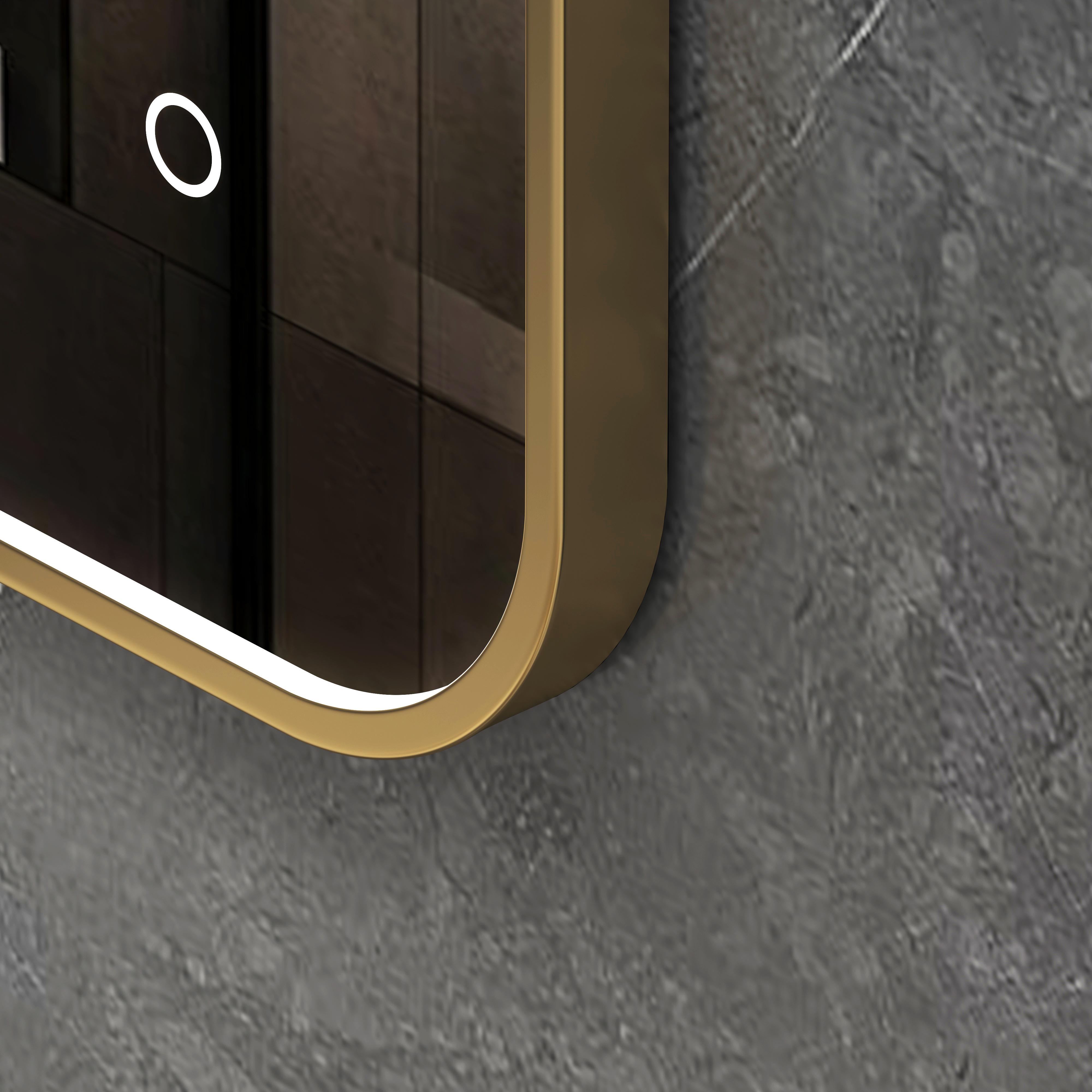 Luxor Framed Rectangular Bathroom Mirror Within Frame LED, Touch Sensor & Demister Pad  - Multiple Colours & Sizes