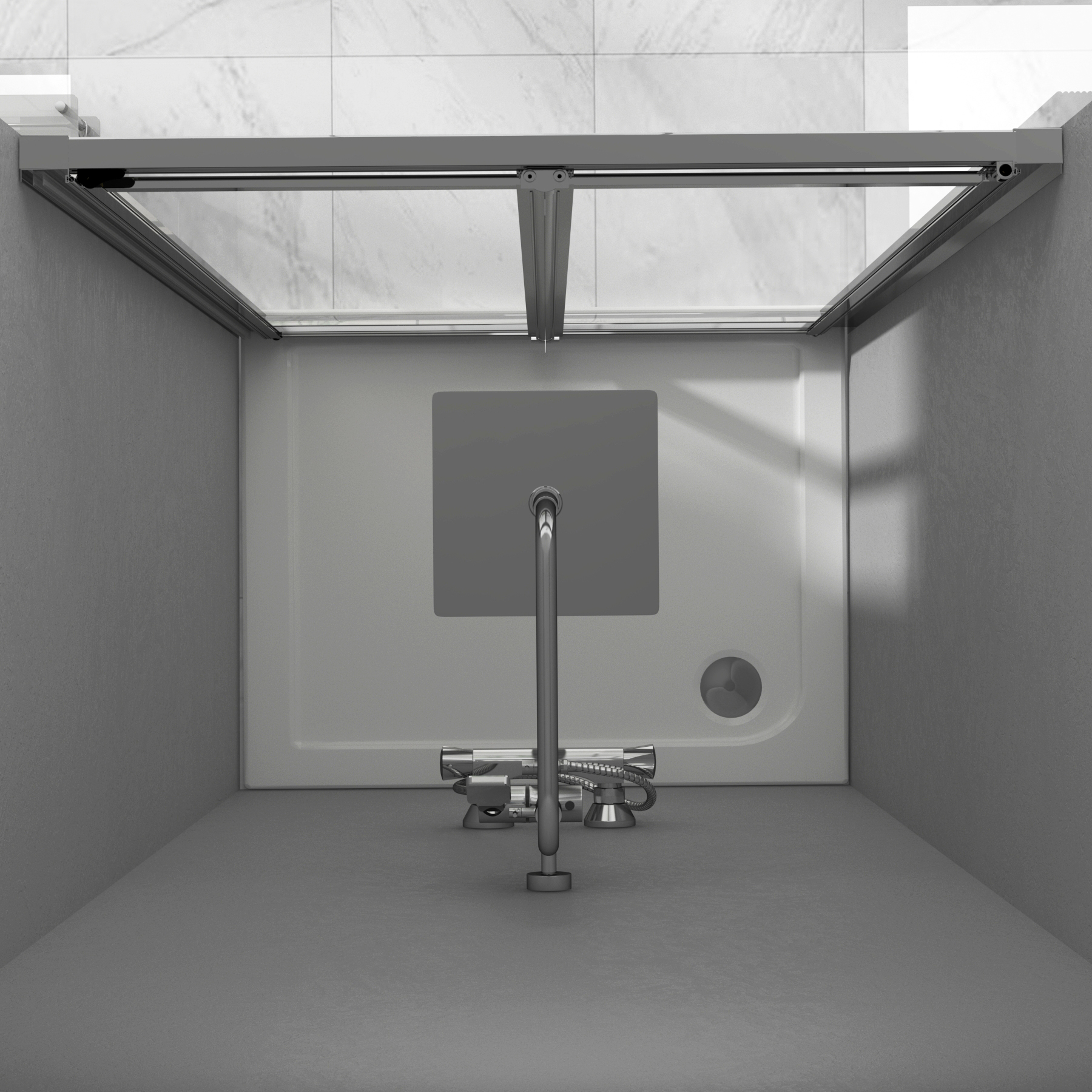 Elite Bi-fold Shower Door 4mm Glass 1850mm Height - Various Sizes