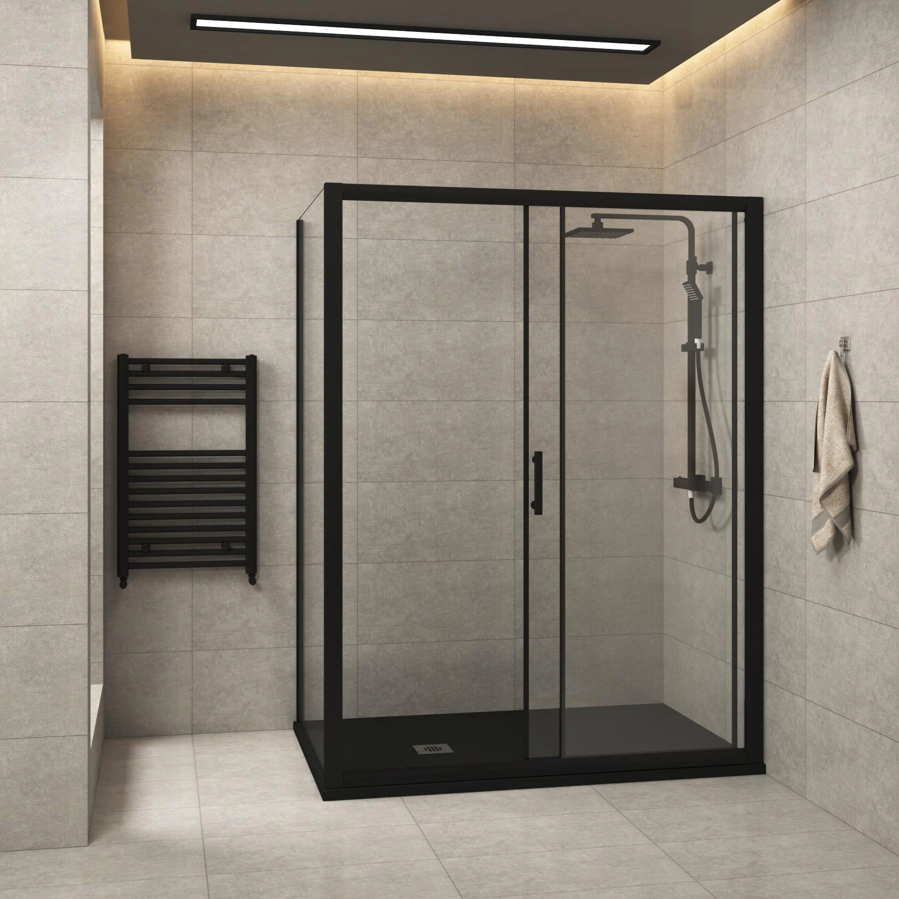 Milan 6mm Sliding Door Rectangular Shower Enclosure Various Sizes ...