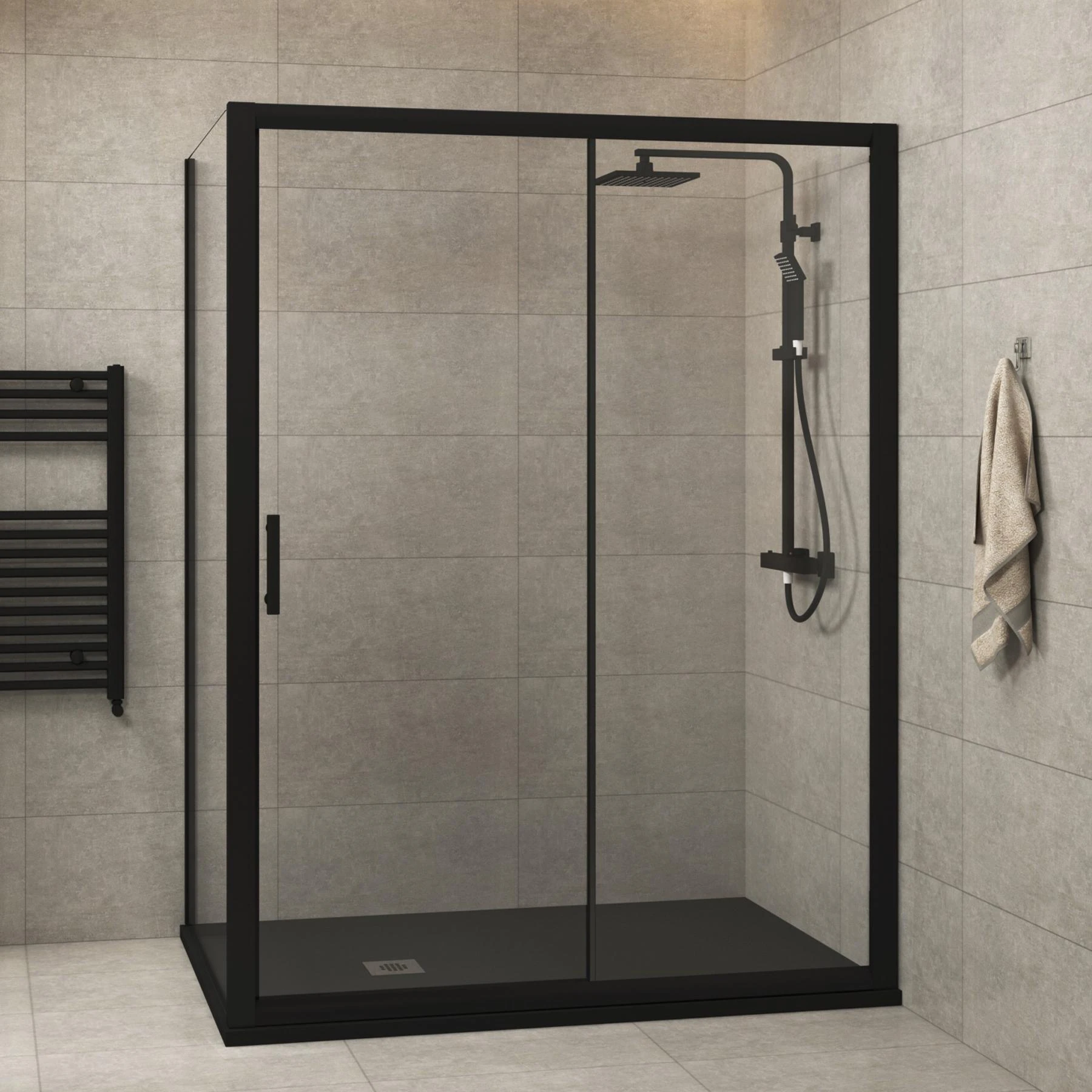 Milan 6mm Sliding Door Rectangular Shower Enclosure Various Sizes ...
