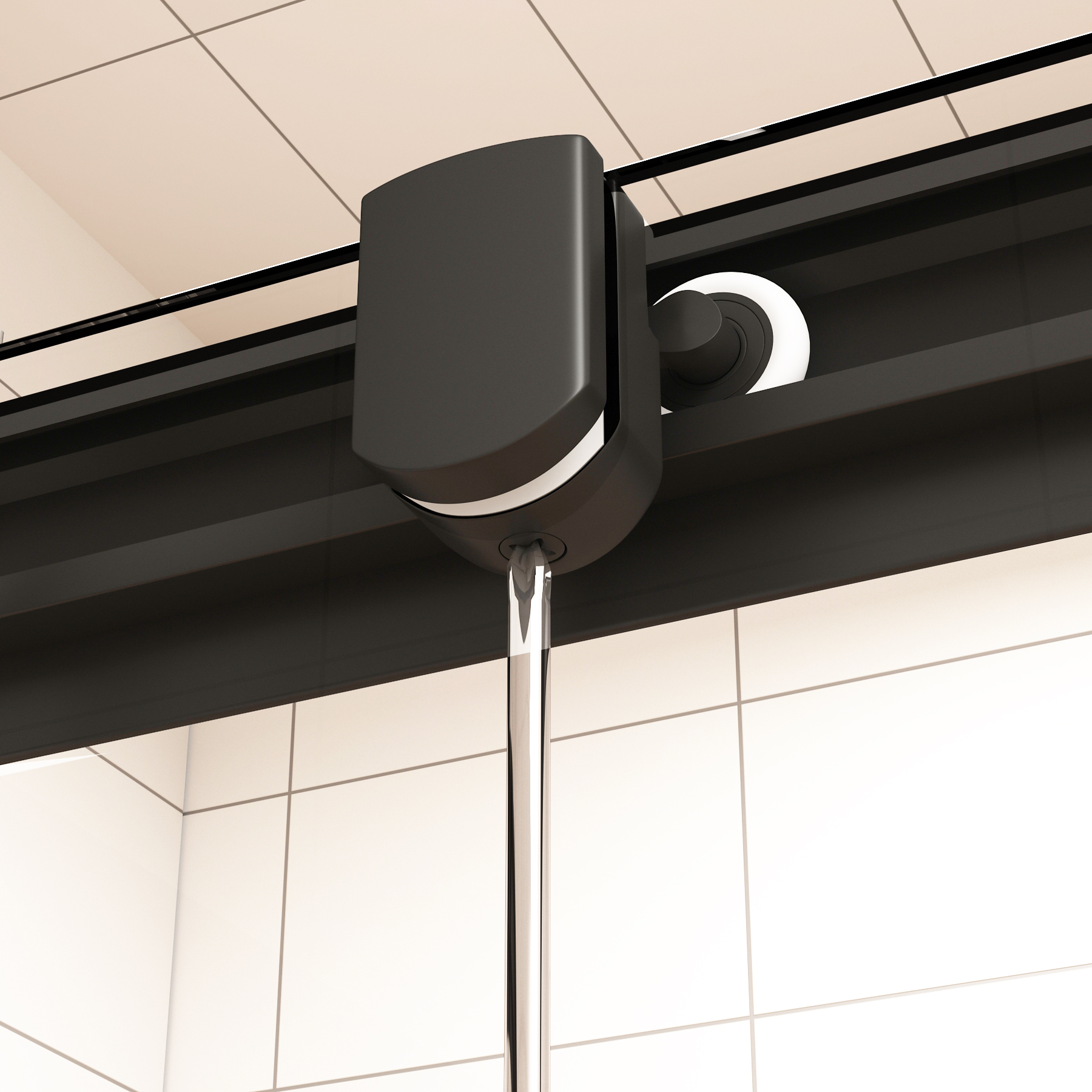 Milan 1200 x 800mm Matt Black Offset Quadrant Shower Enclosure 6mm Glass Reversible Royal