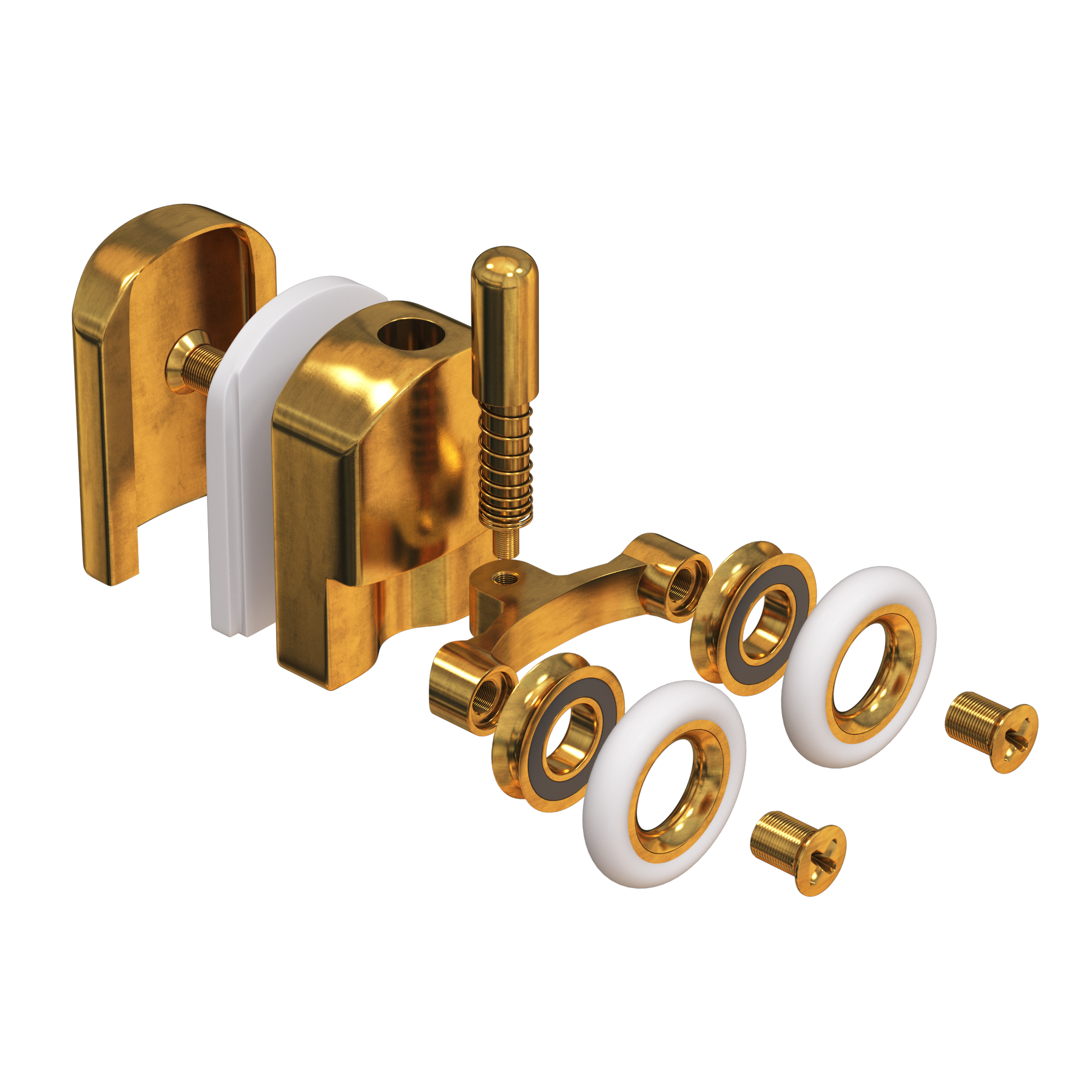 Venice 1000 x 800mm Brushed Brass Offset Quadrant Shower Enclosure 6mm