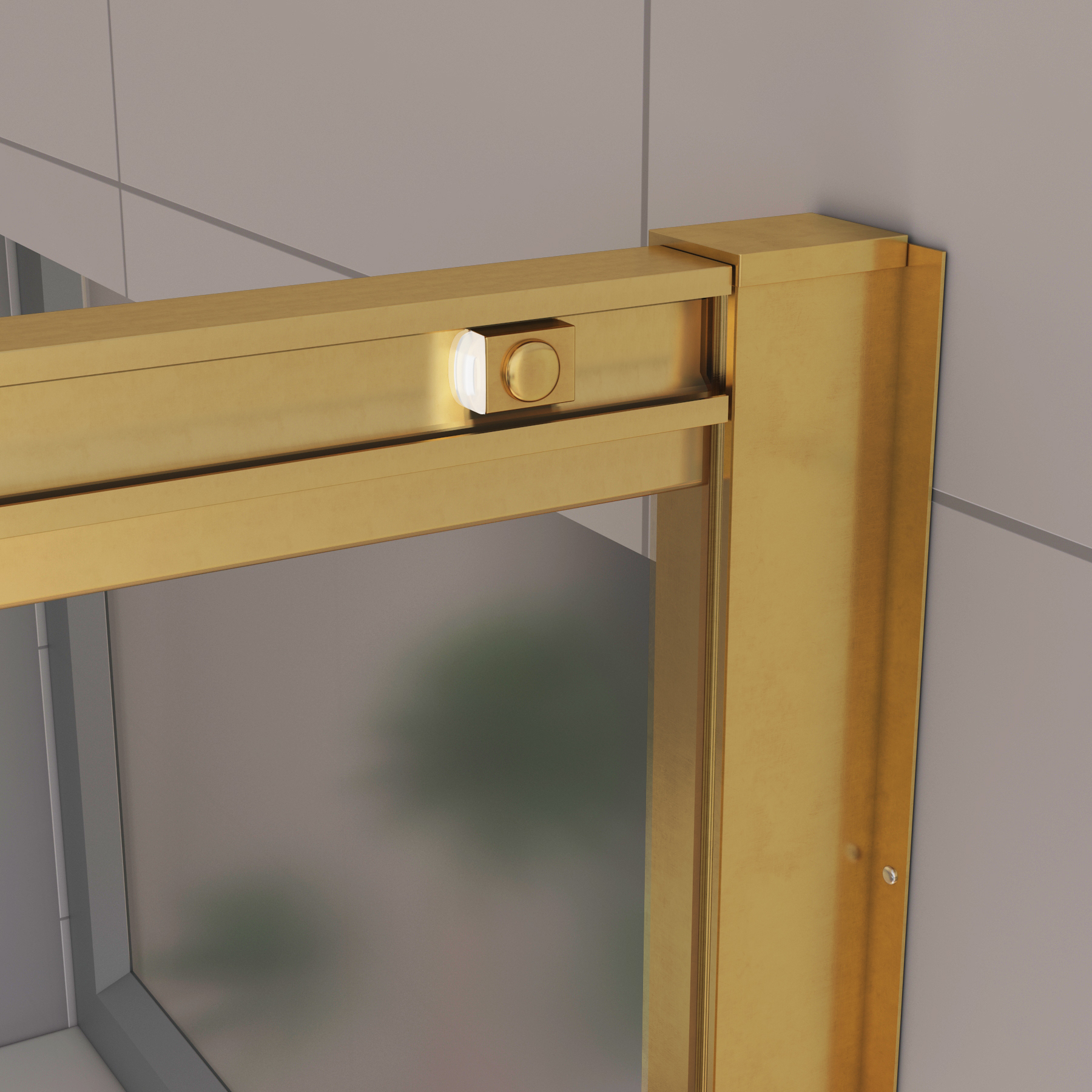 Lustre 760 x 760mm Brushed Brass Quadrant Shower Enclosure with Acrylic