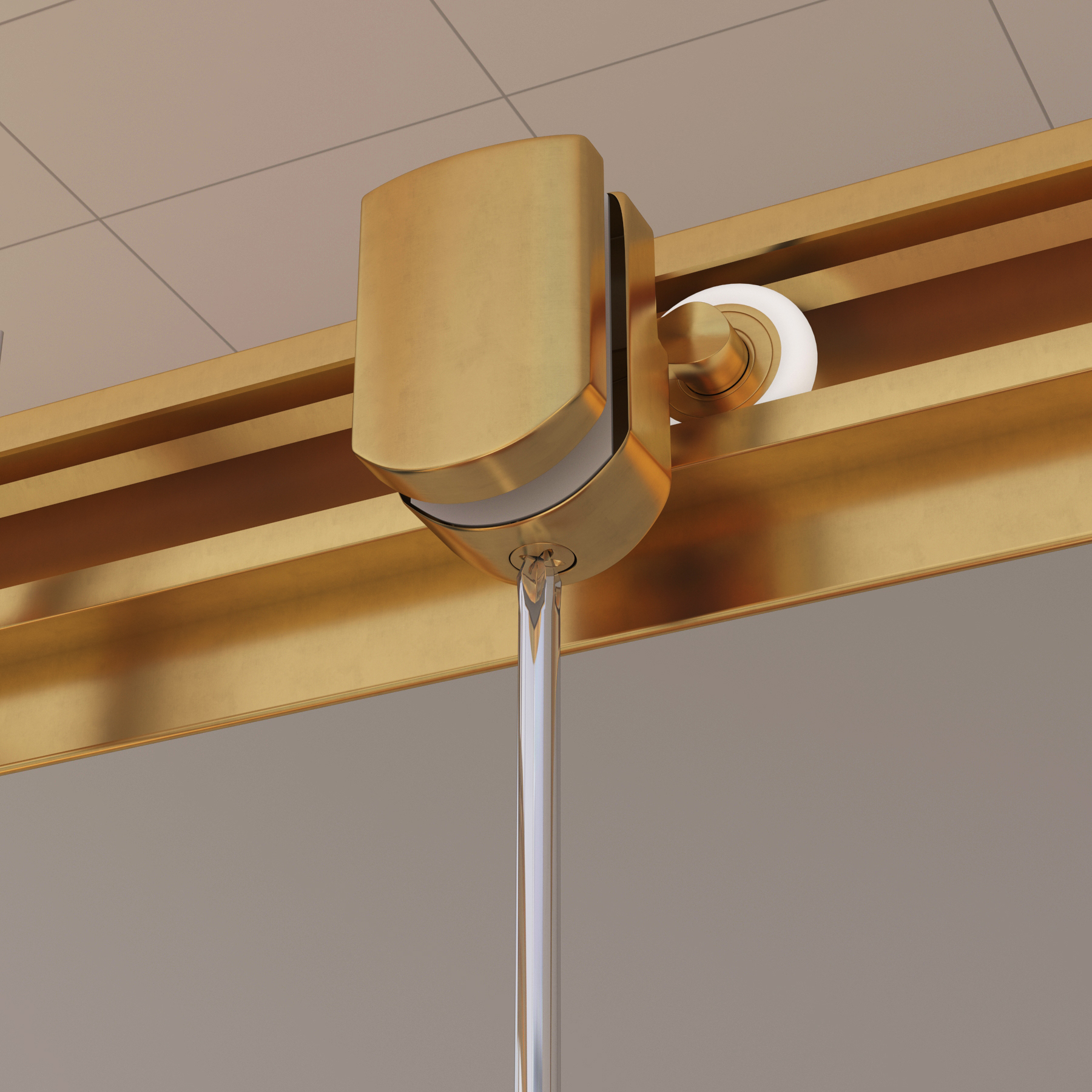 Lustre 760 x 760mm Brushed Brass Quadrant Shower Enclosure with Acrylic