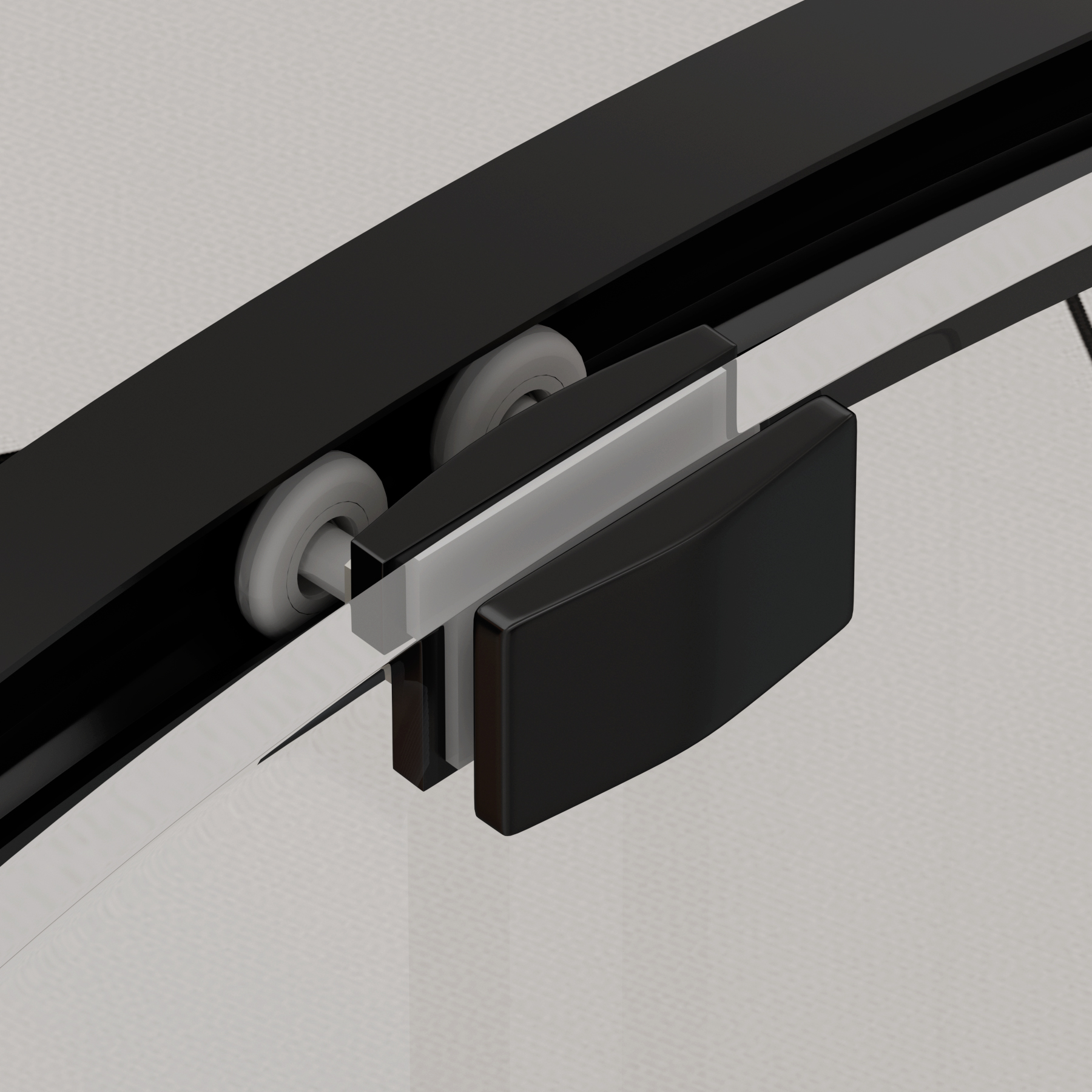 Chelsea Single Door Offset Quadrant Shower Enclosure 8mm Easy Clean Glass, 1950mm Tall - Matt Black