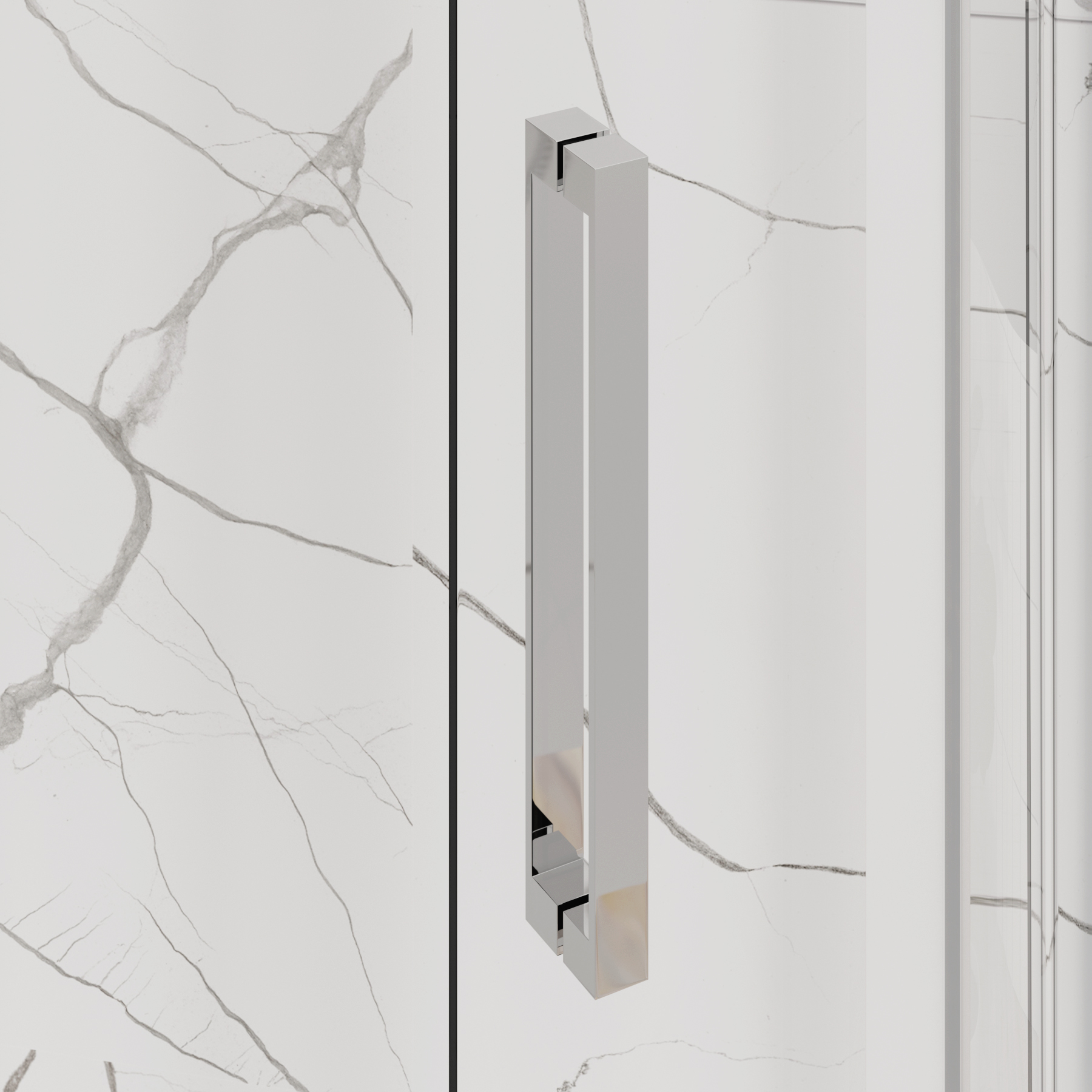 Chelsea Single Door Offset Quadrant Shower Enclosure 8mm Easy Clean Glass, 1950mm Tall - Chrome