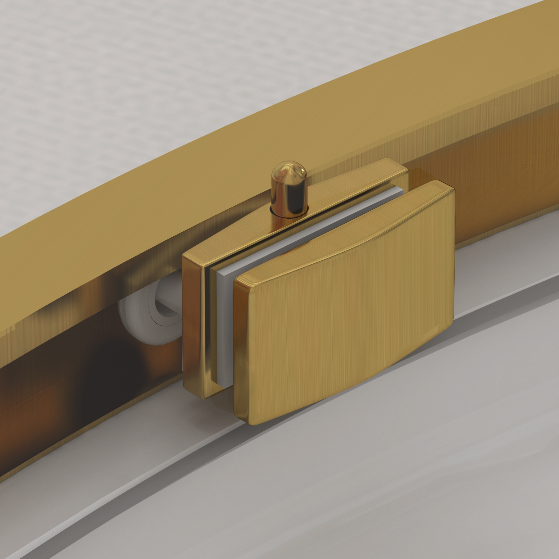Chelsea Single Door Quadrant Shower Enclosure 8mm Easy Clean Glass, 1950mm Tall - Brushed Brass