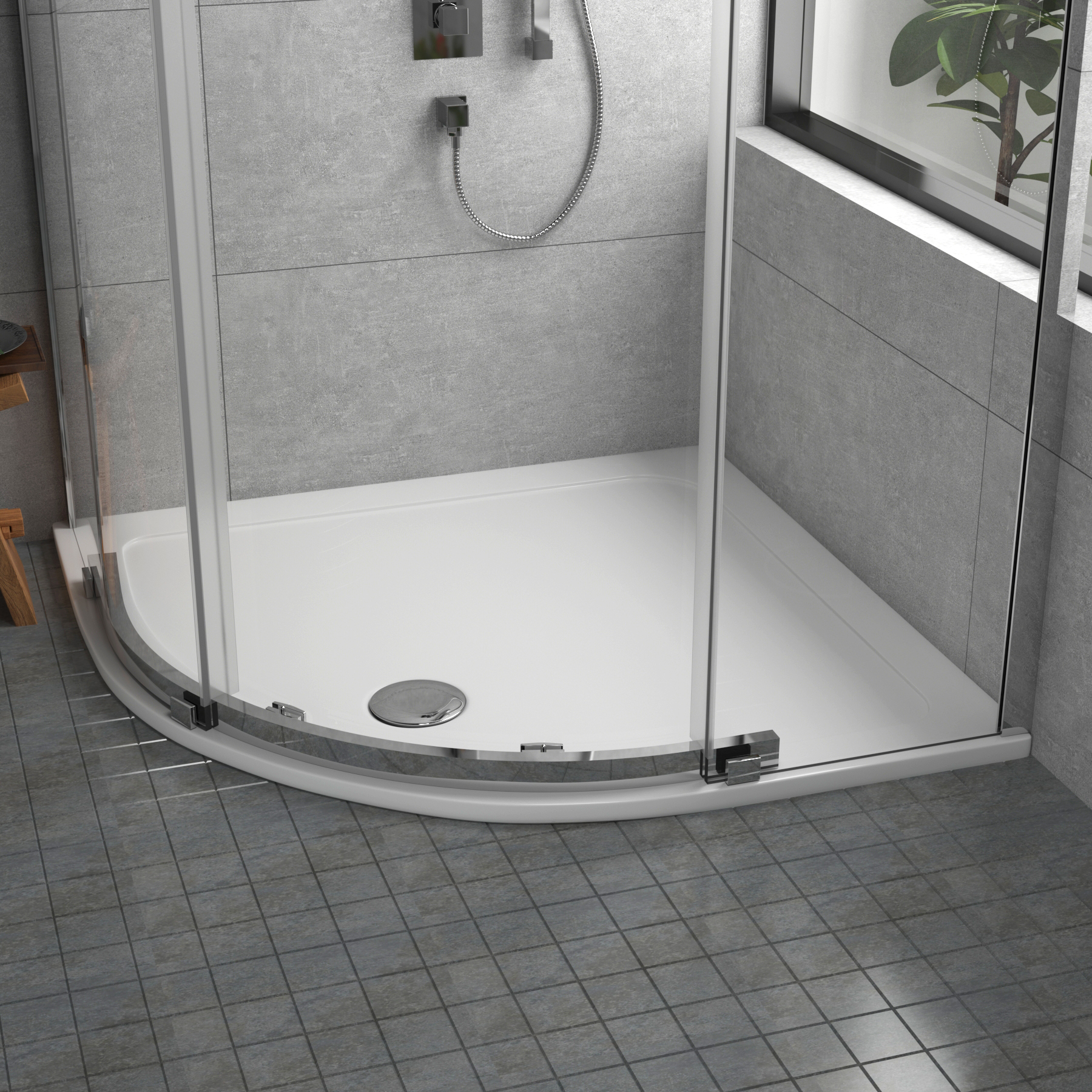 Apex Quadrant Stone Shower Tray