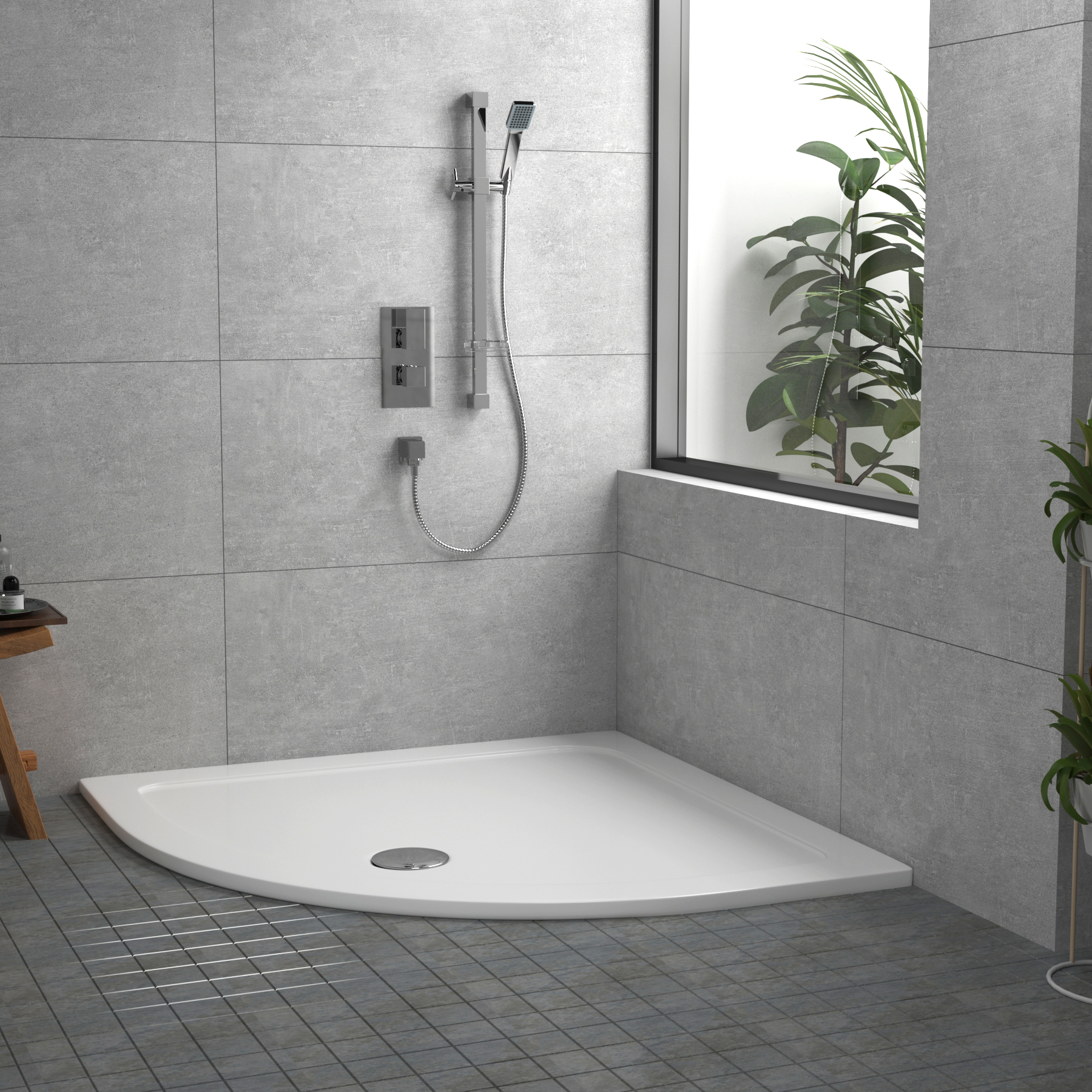 Apex Quadrant Stone Shower Tray