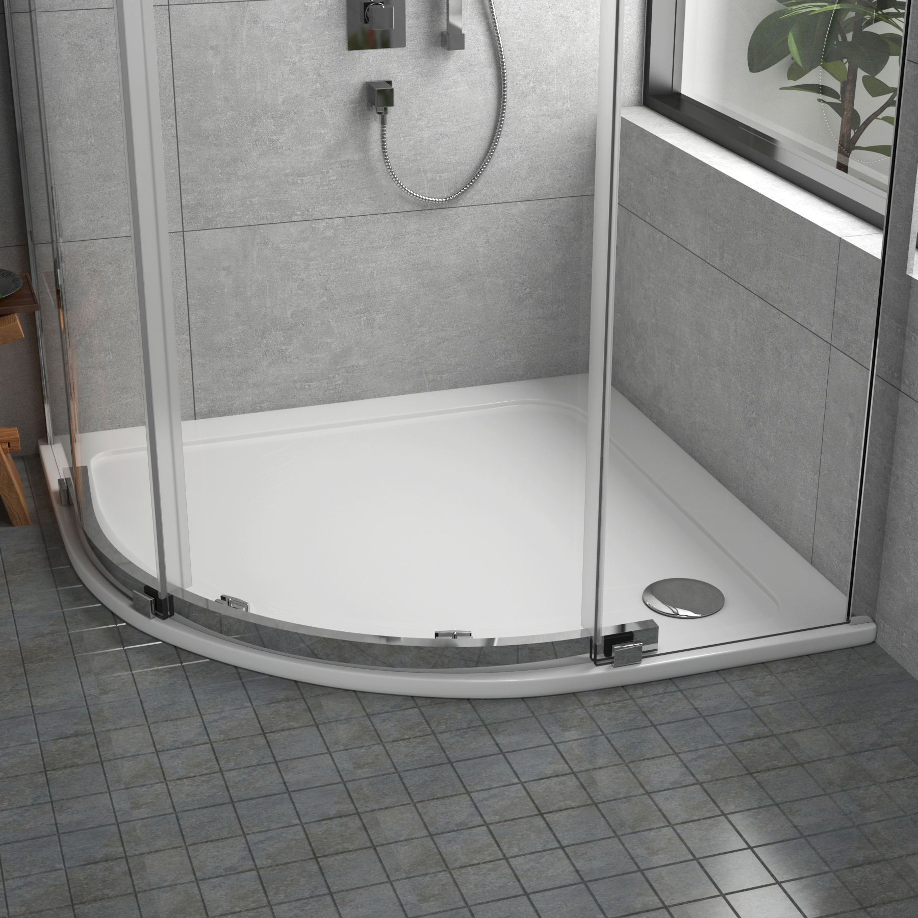 Apex Quadrant Stone Shower Tray