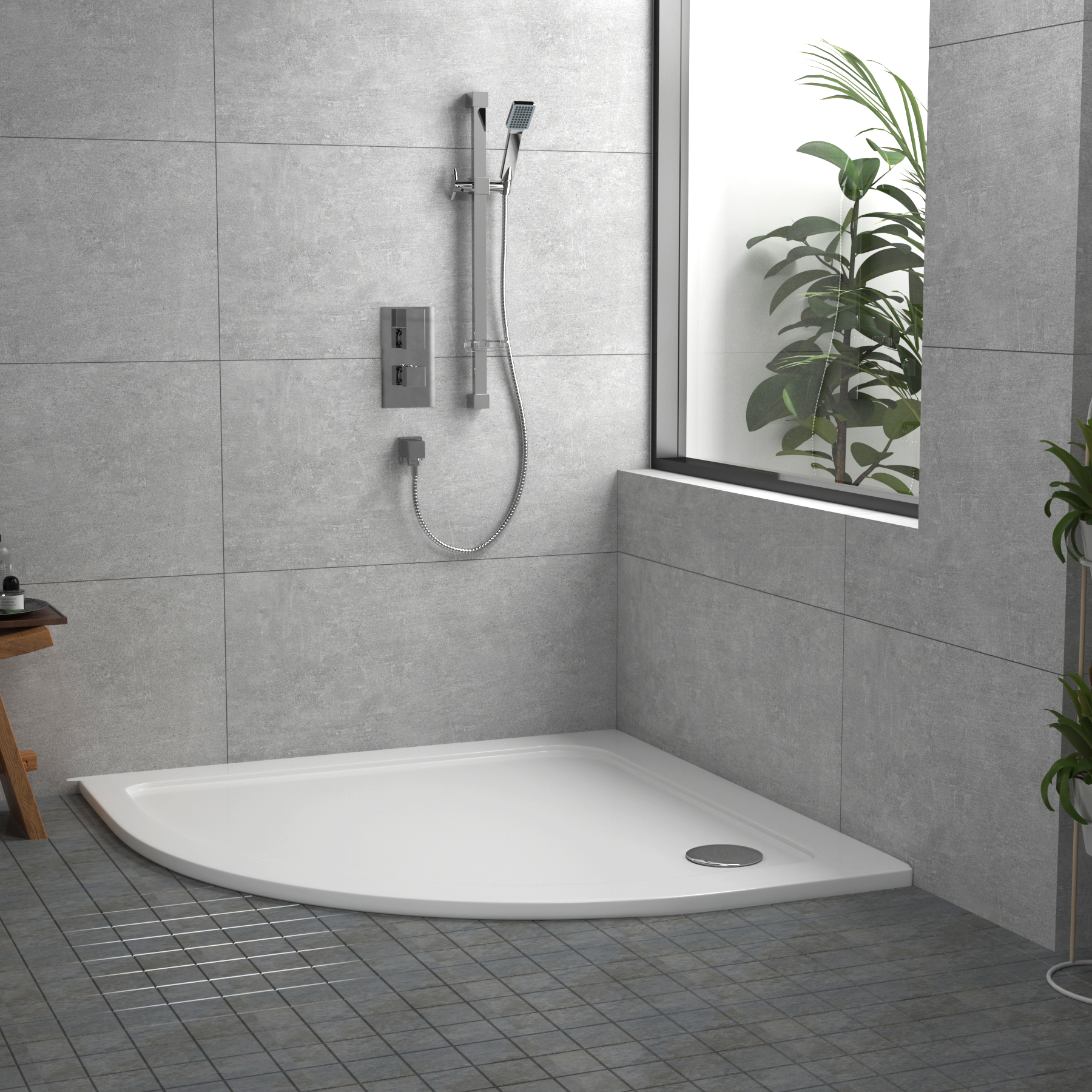 Apex Quadrant Stone Shower Tray