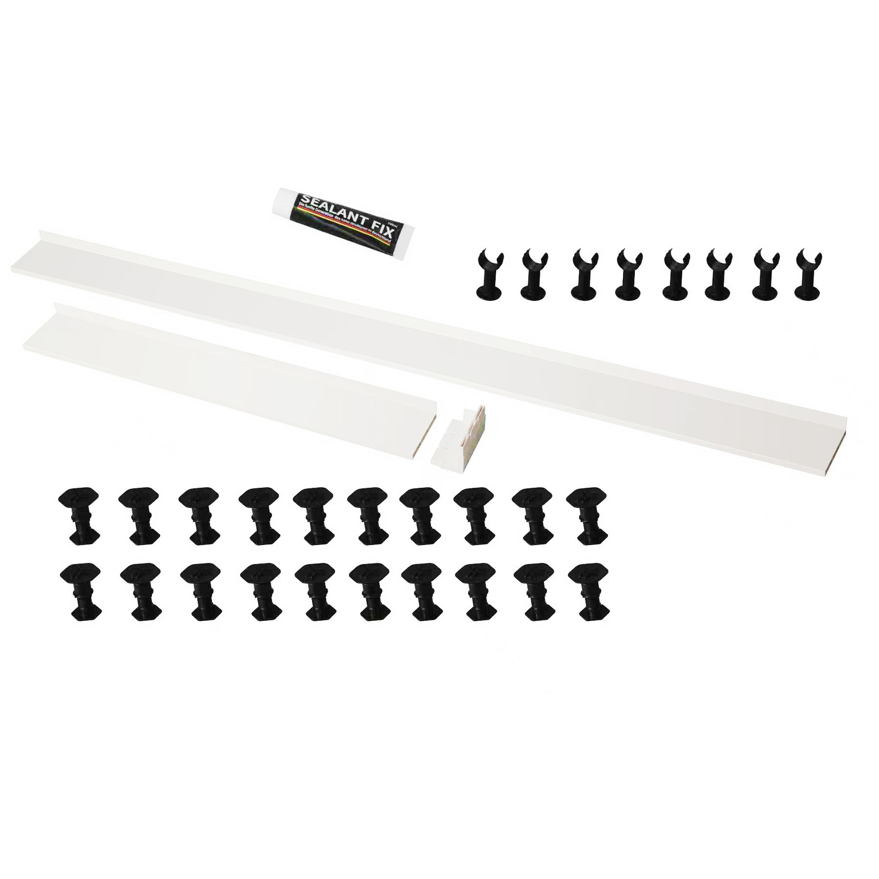 Apex Rectangular Stone Shower Tray with Riser Kit