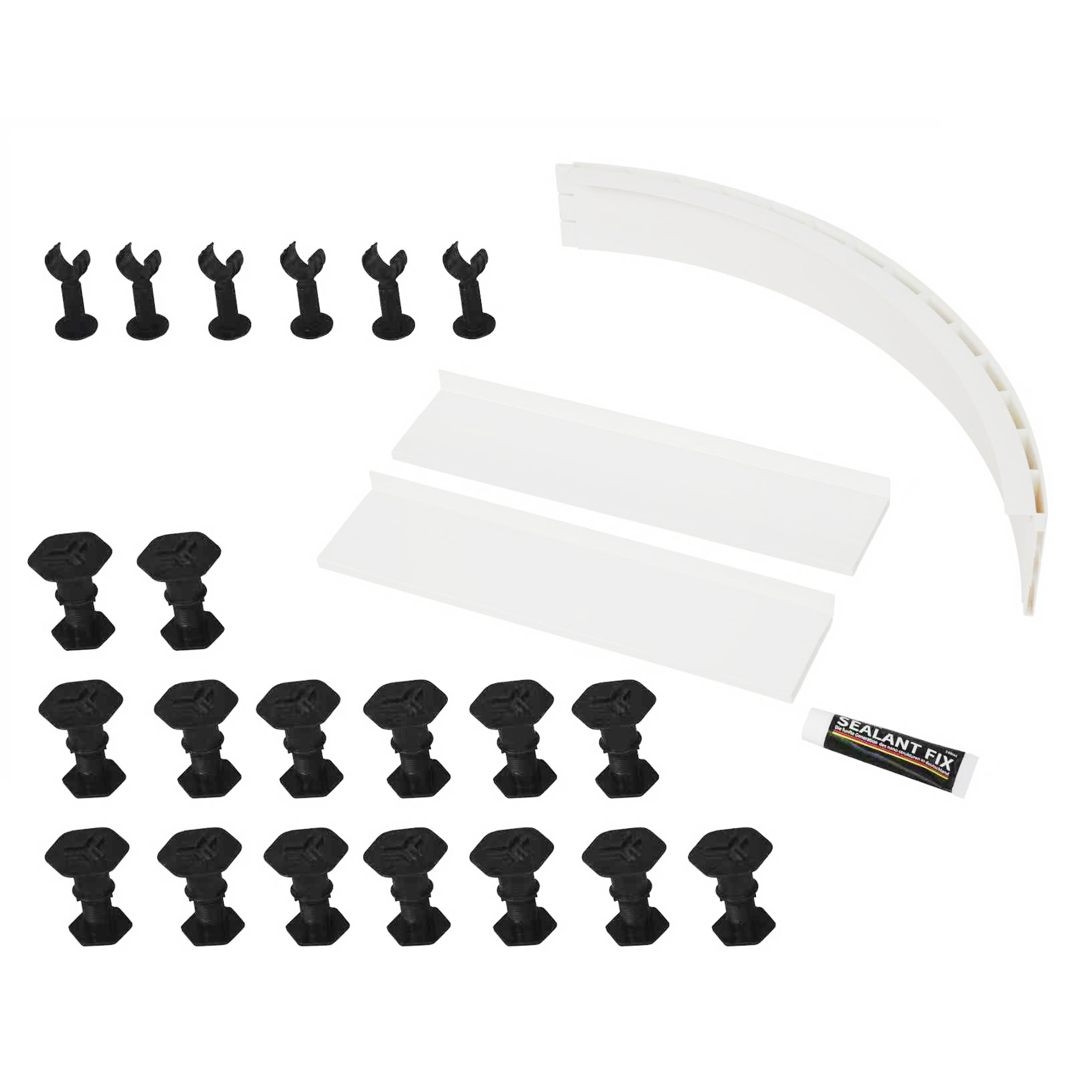 Apex Quadrant Stone Shower Tray with Riser Kit