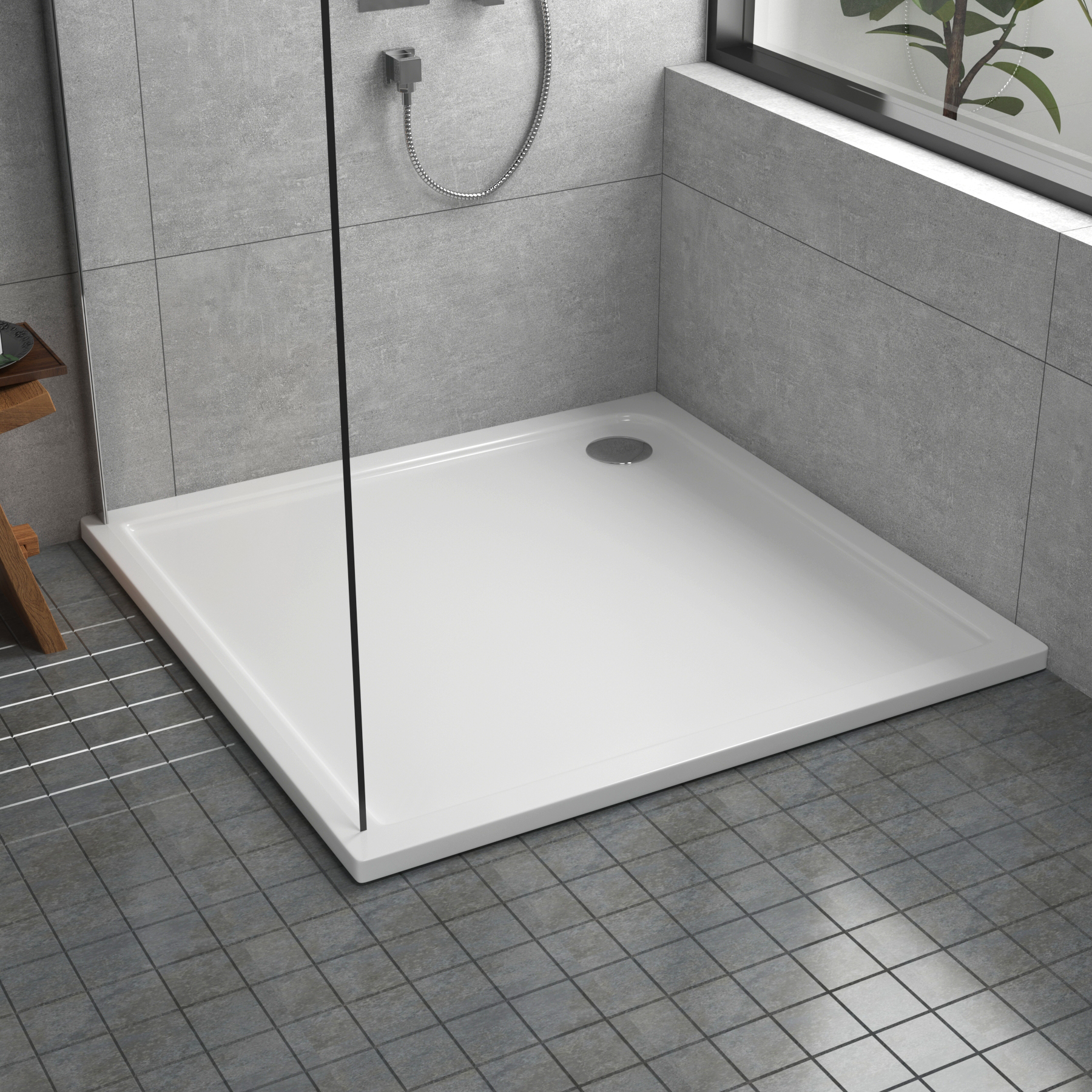 Apex Square Stone Shower Tray
