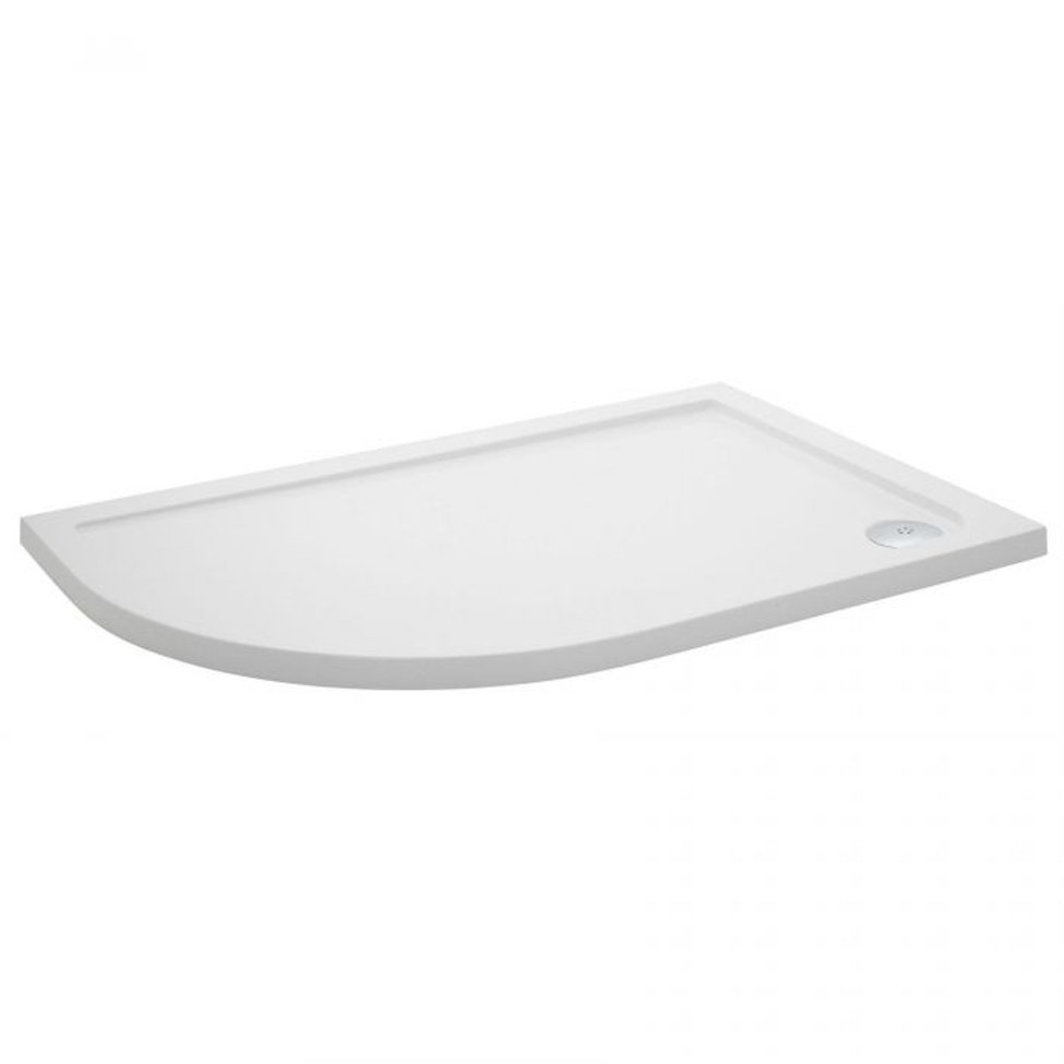Hudson Reed Left Handed Offset Pearlstone Shower Tray for Shower ...