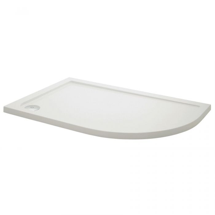 Hudson Reed Right Handed Offset Quadrant Pearlstone Shower Tray 1000 x