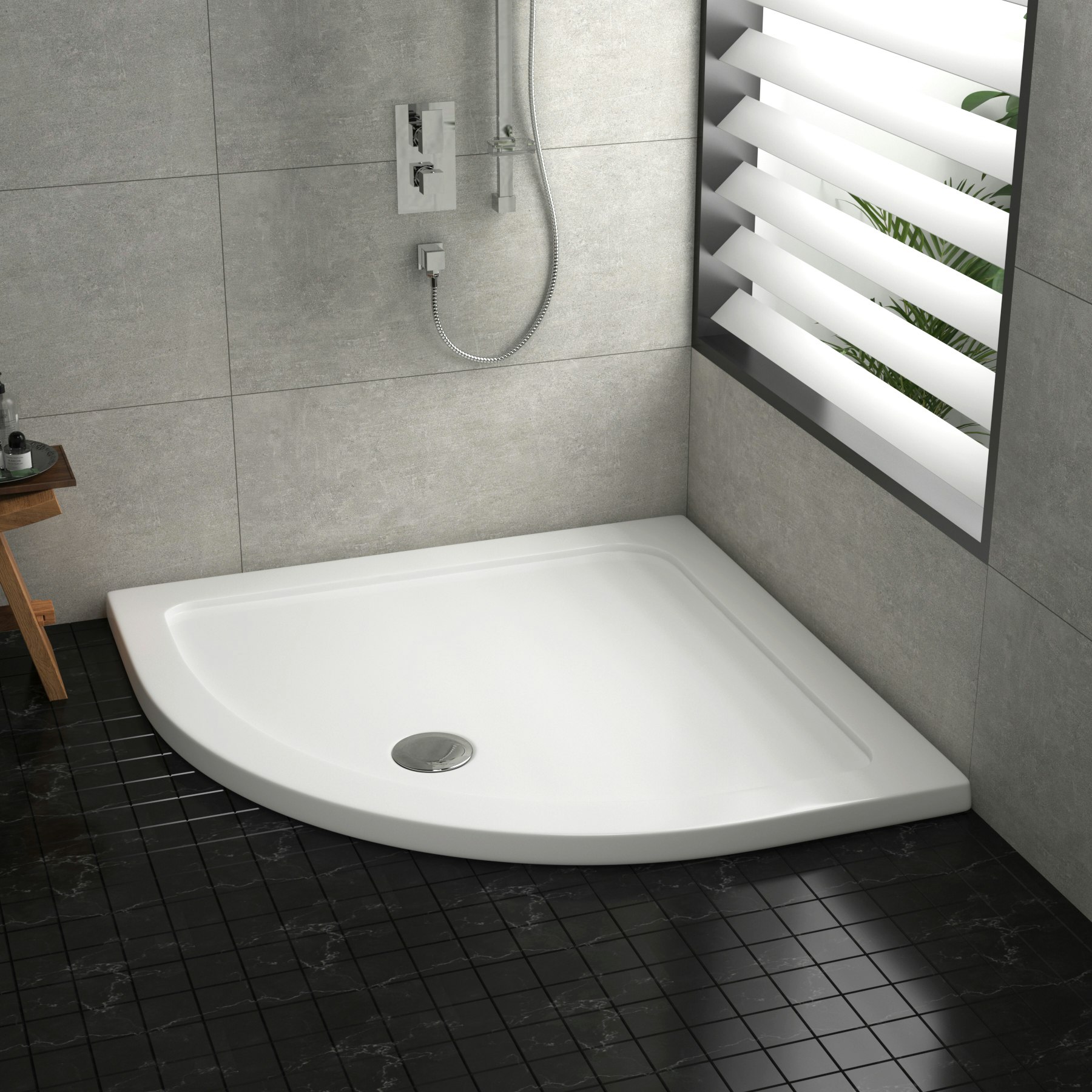 Hudson Reed Quadrant Pearlstone Shower Tray Various Sizes Royal