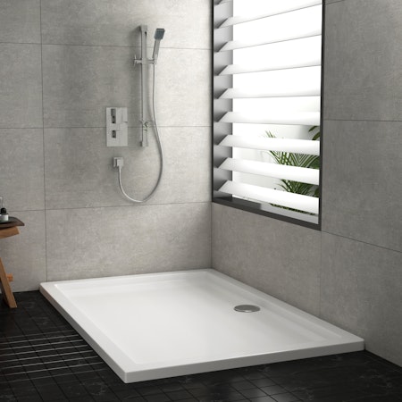 Hudson Reed Rectangular Pearlstone Shower Tray 1800 x 800 x 40