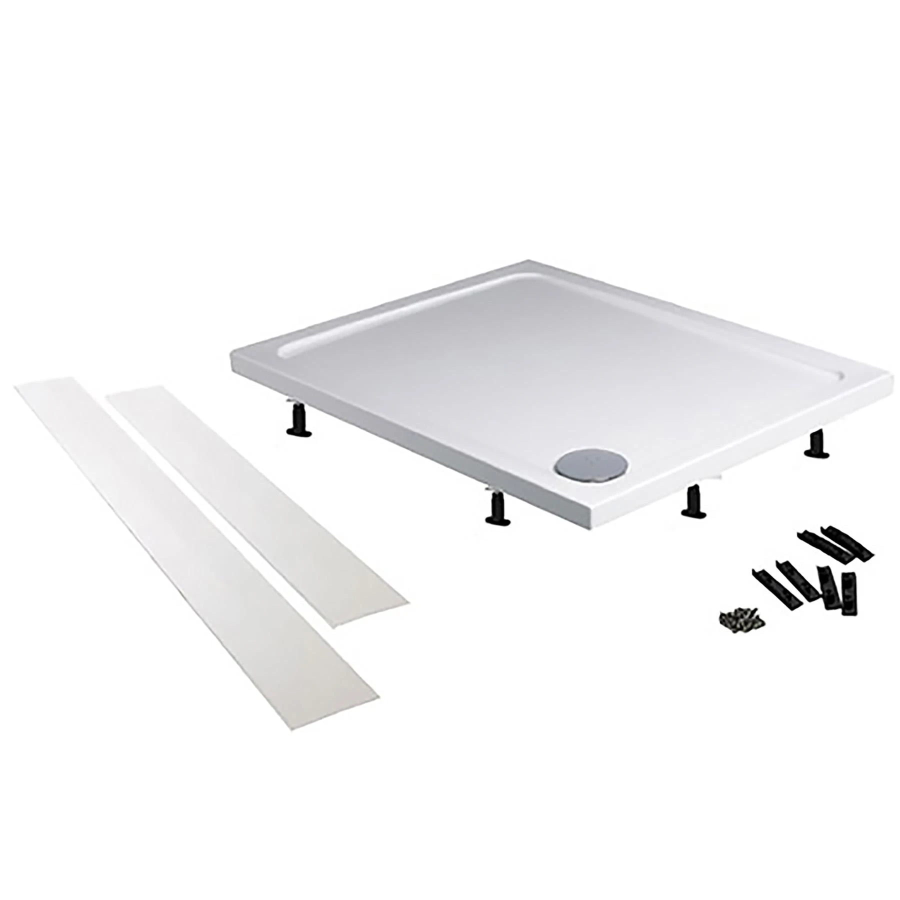 Shower Base Riser Hudson Reed Square Pearlstone Shower Tray for Shower Enclosures with ...