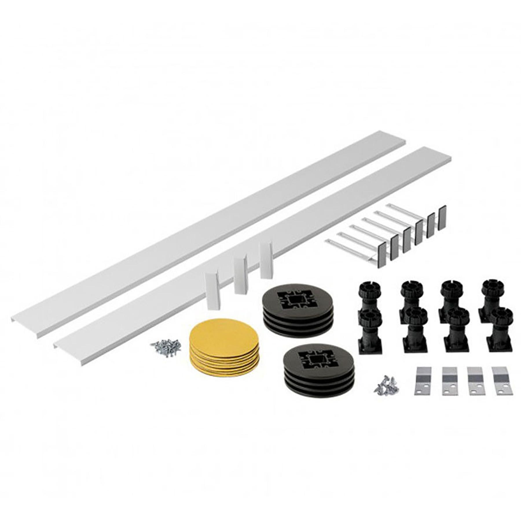 Hudson Reed Rectangular 1200 x 800 x 40 Pearlstone Shower Tray with Riser Kit