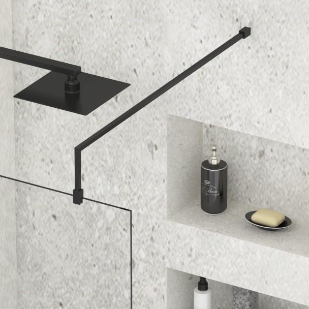 8mm Marbella Walk In Wet Room Shower Screen Easy Clean Glass Matt