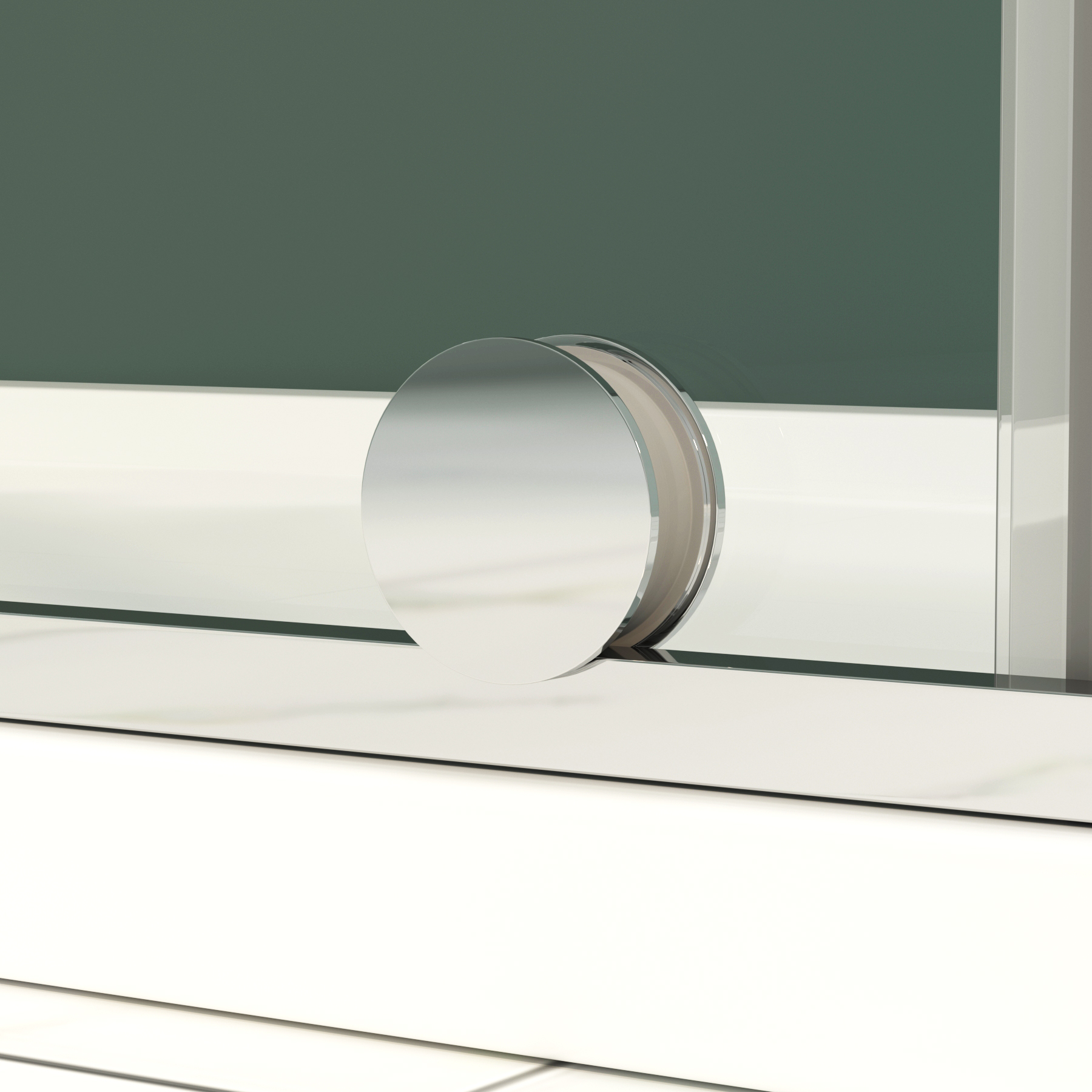Luton Wet Room Sliding Shower Screen 8mm Easy Clean Glass, 1950mm Tall - Chrome