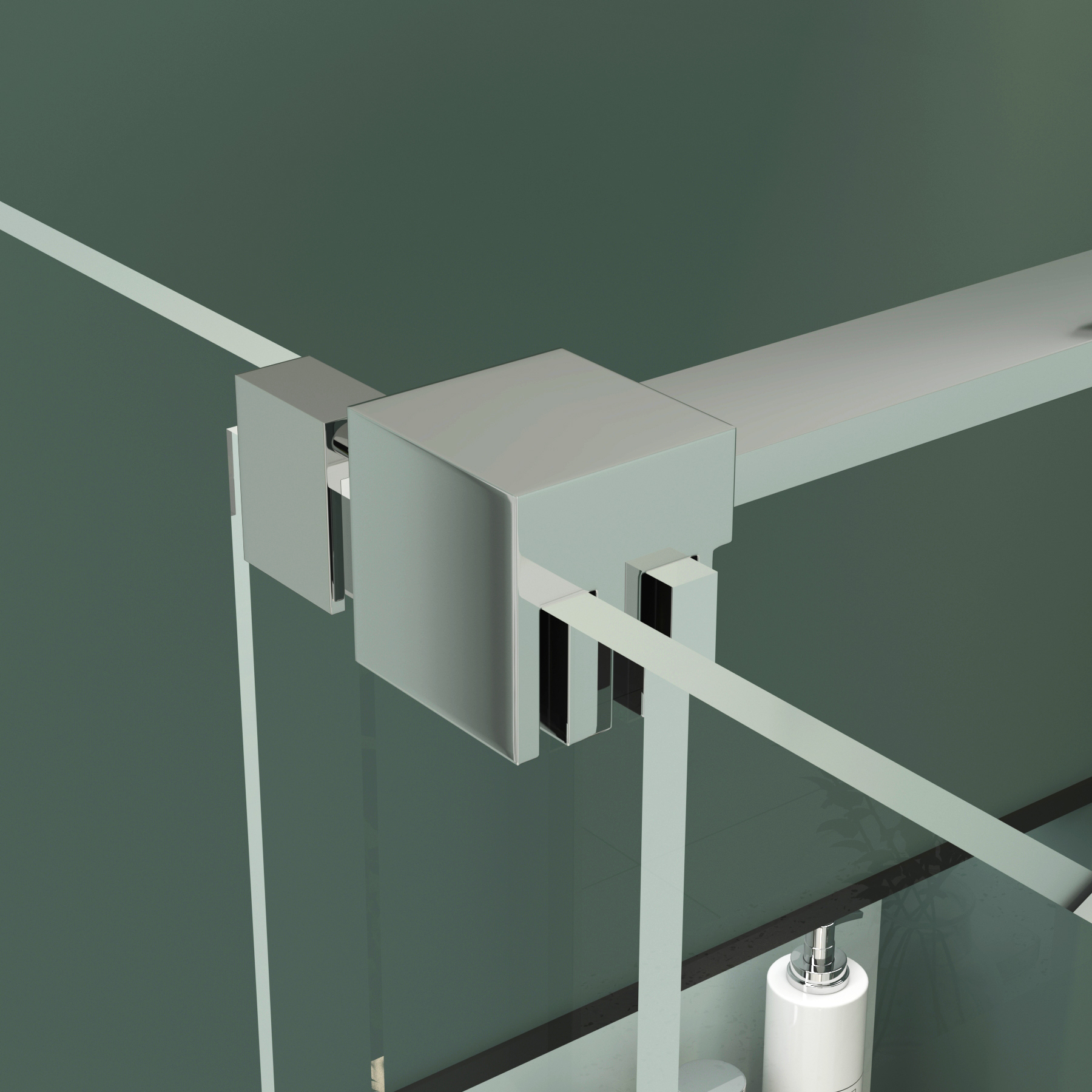 Luton Wet Room Sliding Shower Screen 8mm Easy Clean Glass, 1950mm Tall - Chrome