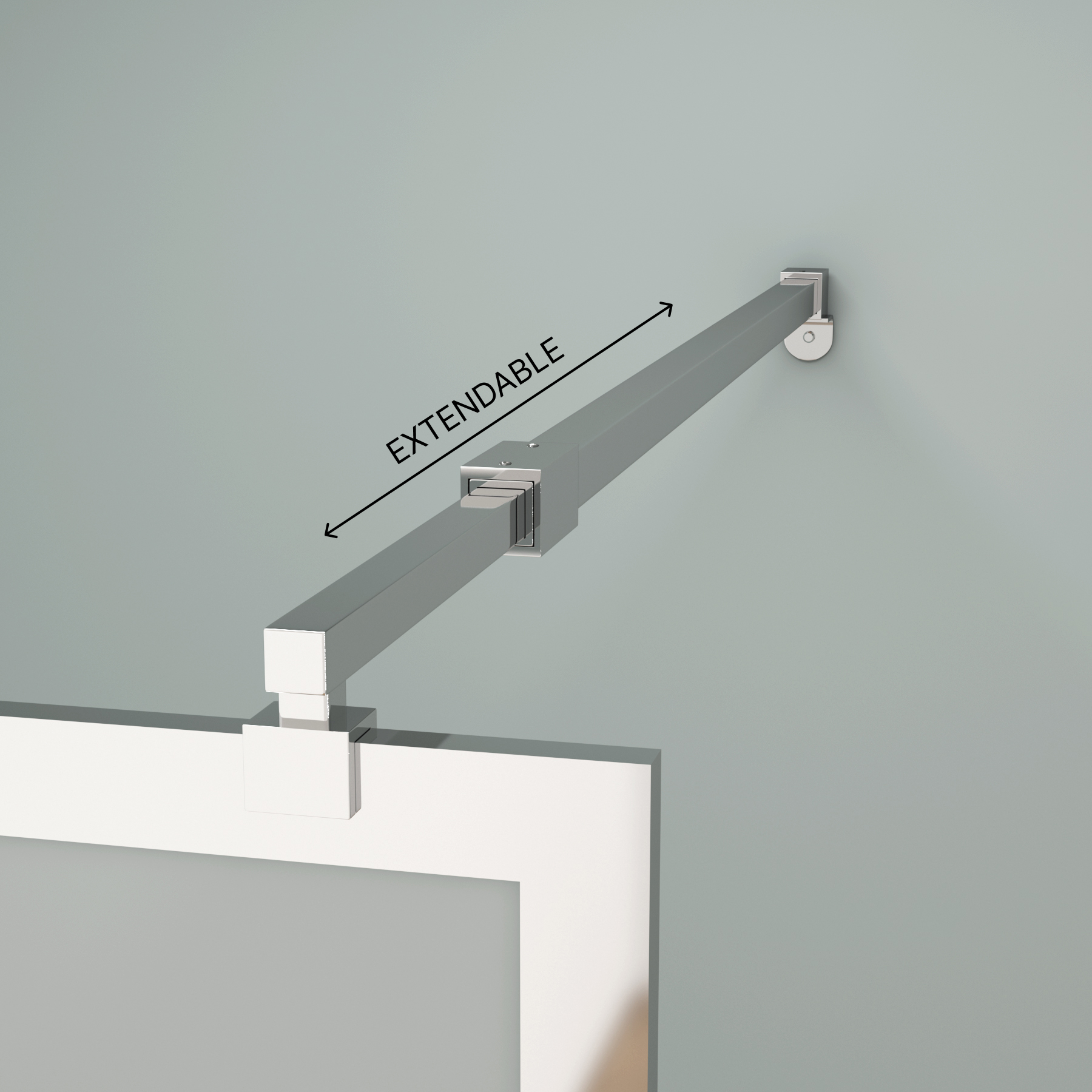 Luxor Walk-In Wet Room Fluted Shower Screen with Chrome Frame 8mm Easy Clean Glass
