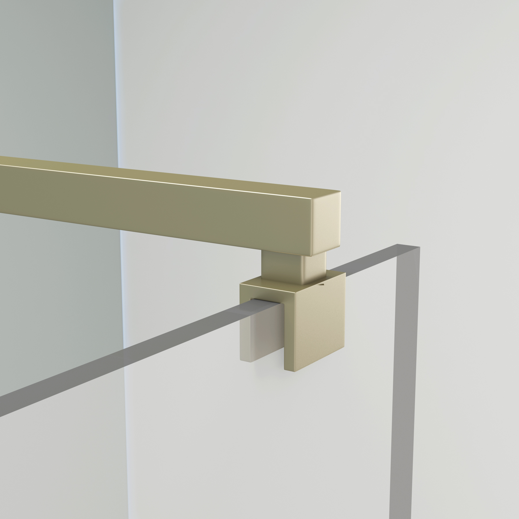 Marbella Brushed Nickel Walk In Wet Room Shower Screen with Outer Frame 8mm Easy Clean Glass
