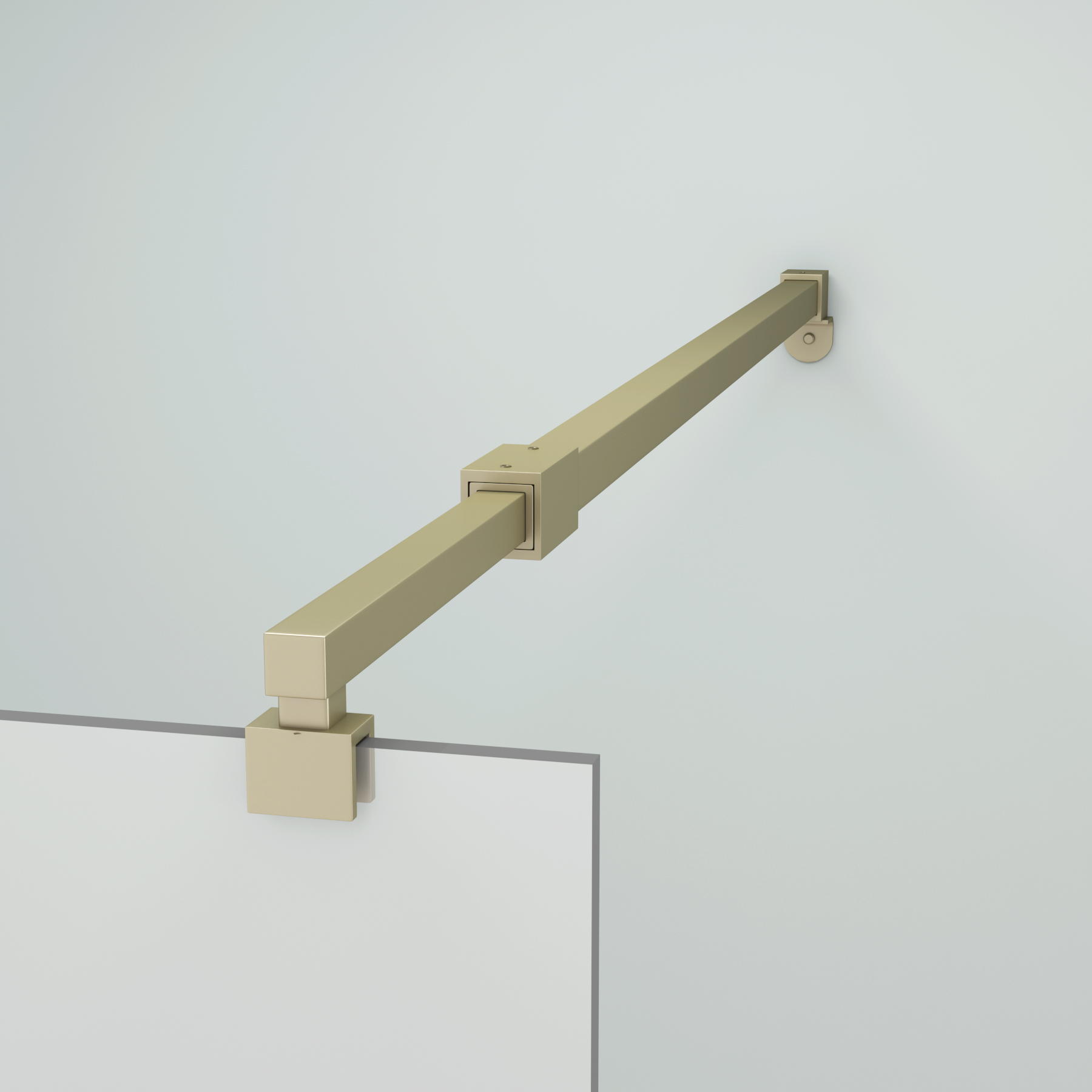 Marbella Brushed Nickel Walk In Wet Room Shower Screen with Outer Frame 8mm Easy Clean Glass