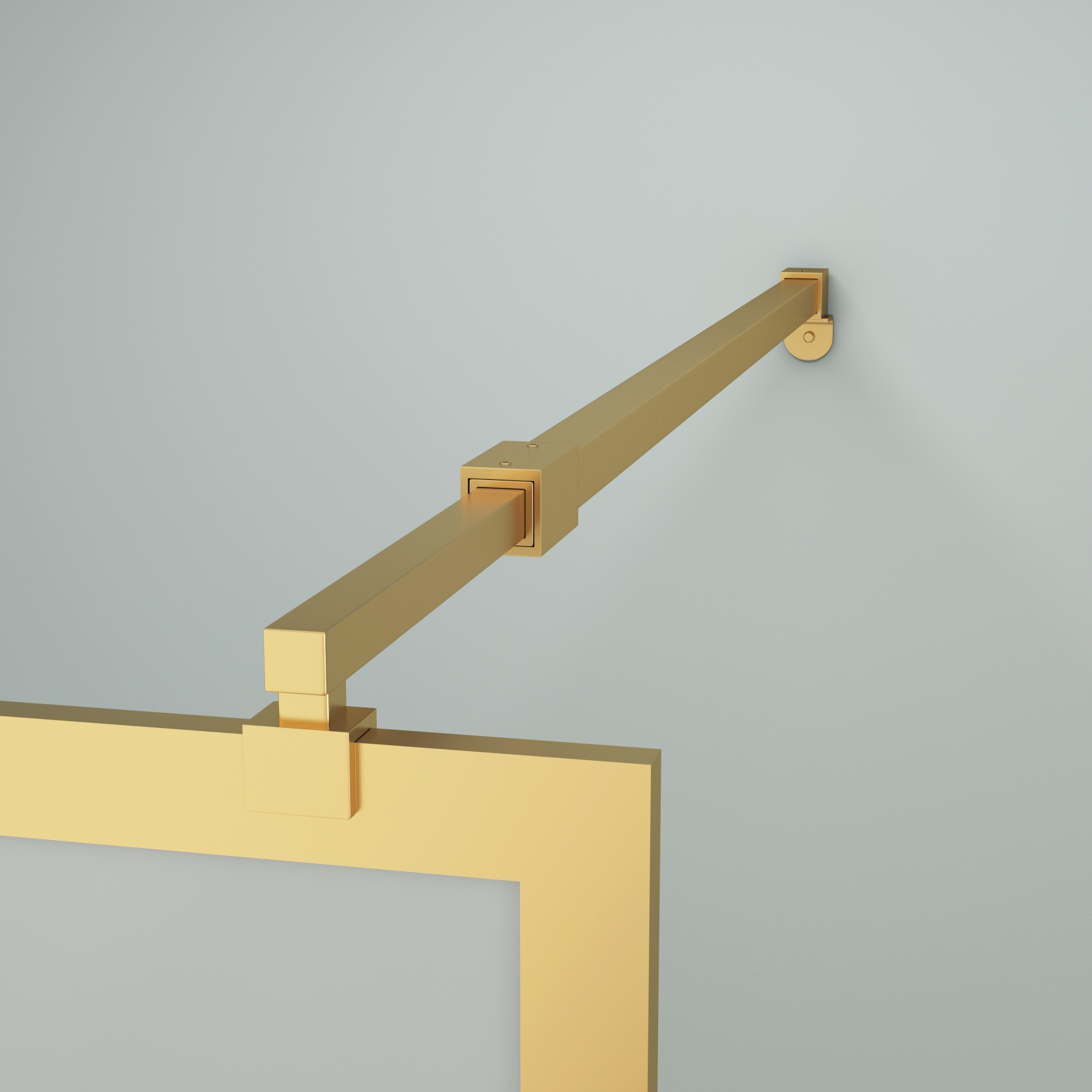 Luxor 2 Sided 1200 x 900mm Walk In Shower Enclosure with Tray & Brushed Brass Frame - 8mm Easy Clean Wet Room